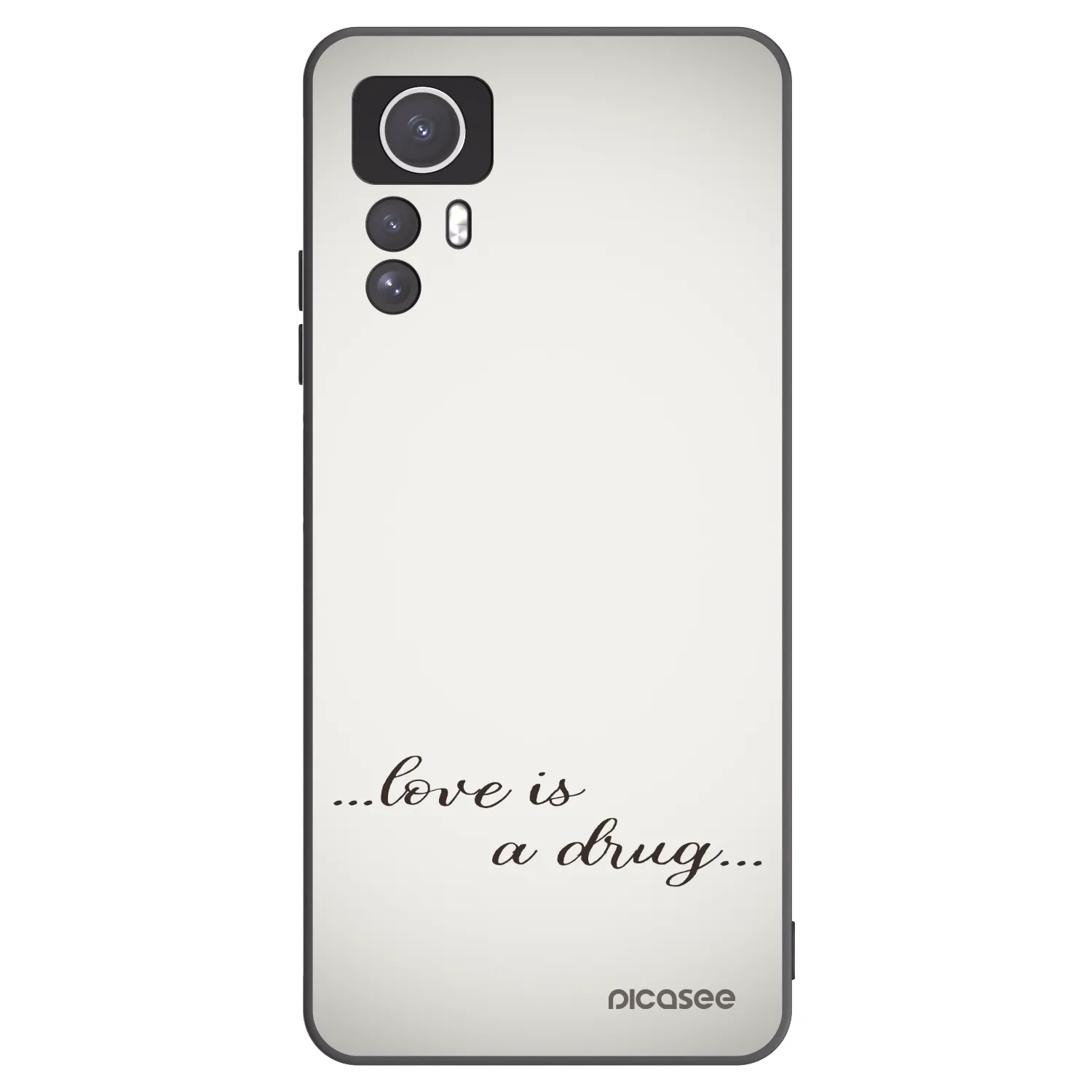 Picasee crna silikonska maskica za Xiaomi Redmi Note 12S - Love is a drug