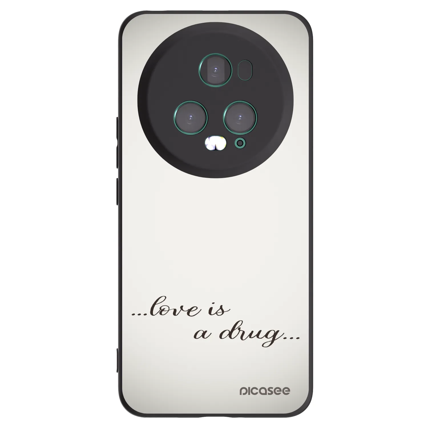 Picasee crna silikonska maskica za Honor Magic5 Pro - Love is a drug