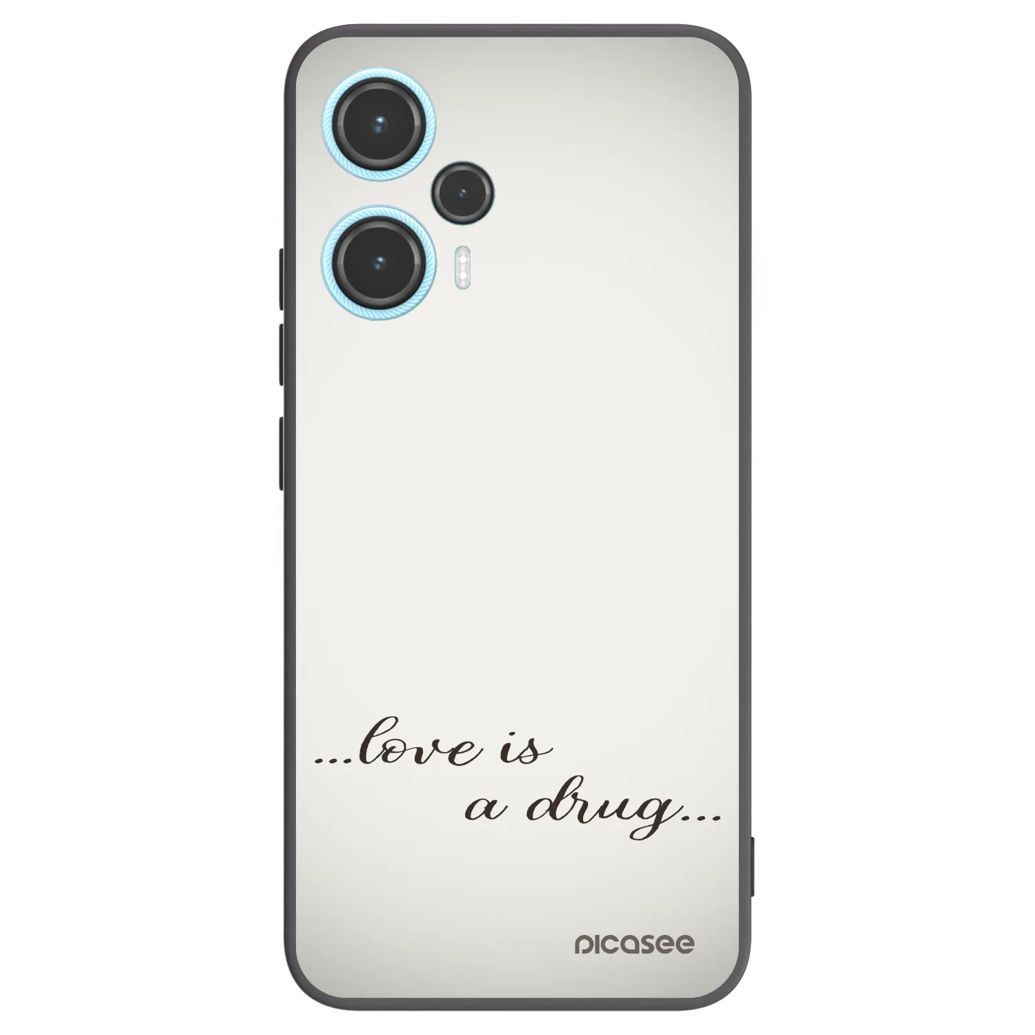 Picasee crna silikonska maskica za Xiaomi Poco F5 - Love is a drug