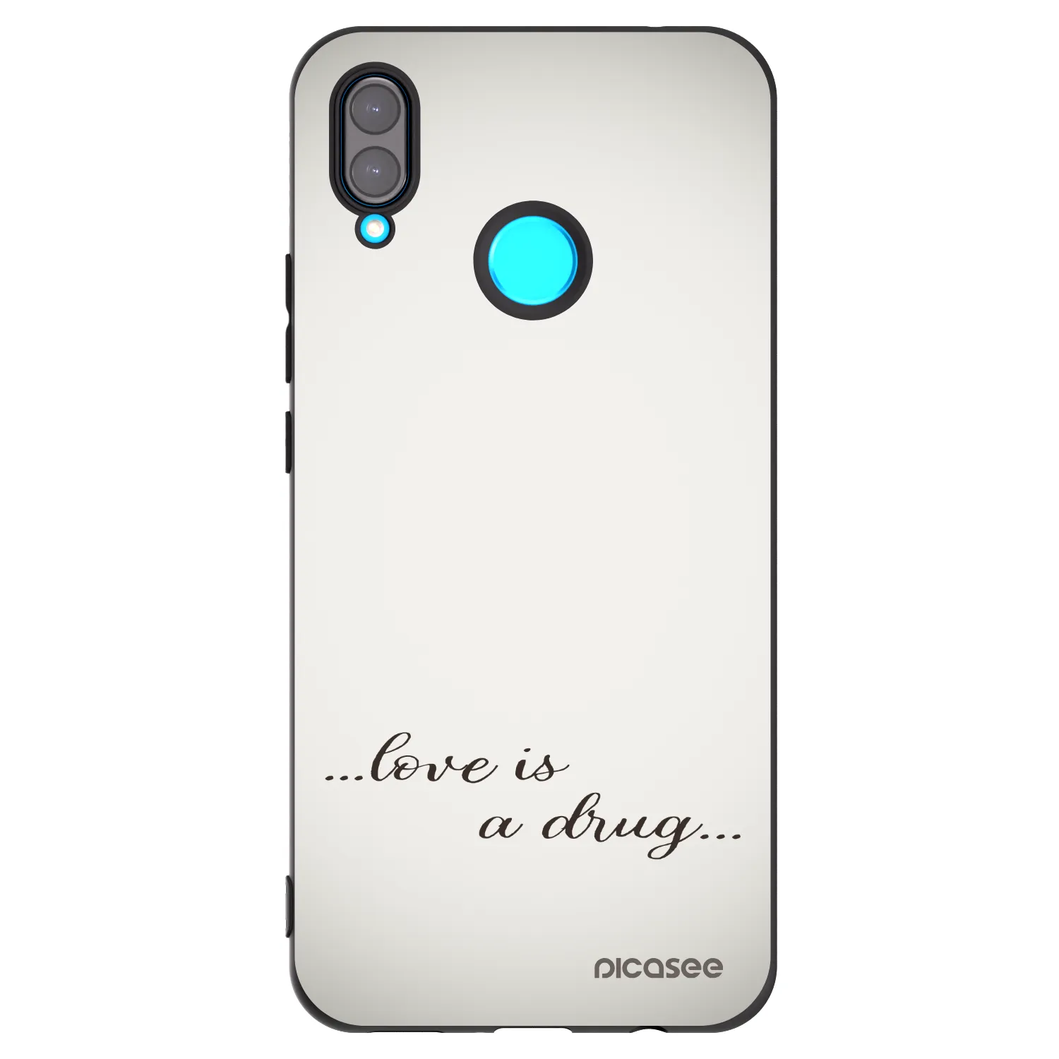 Picasee crna silikonska maskica za Huawei Nova 3i - Love is a drug