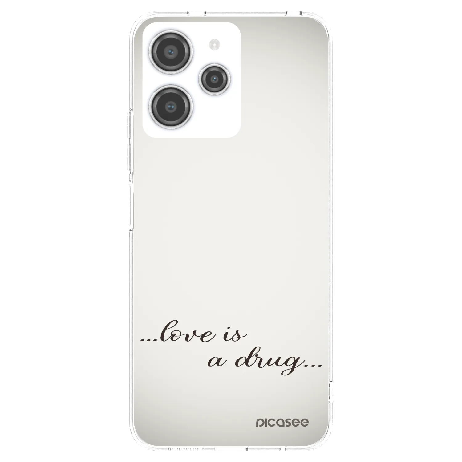 Picasee silikonska prozirna maskica za Xiaomi Redmi 12 4G - Love is a drug