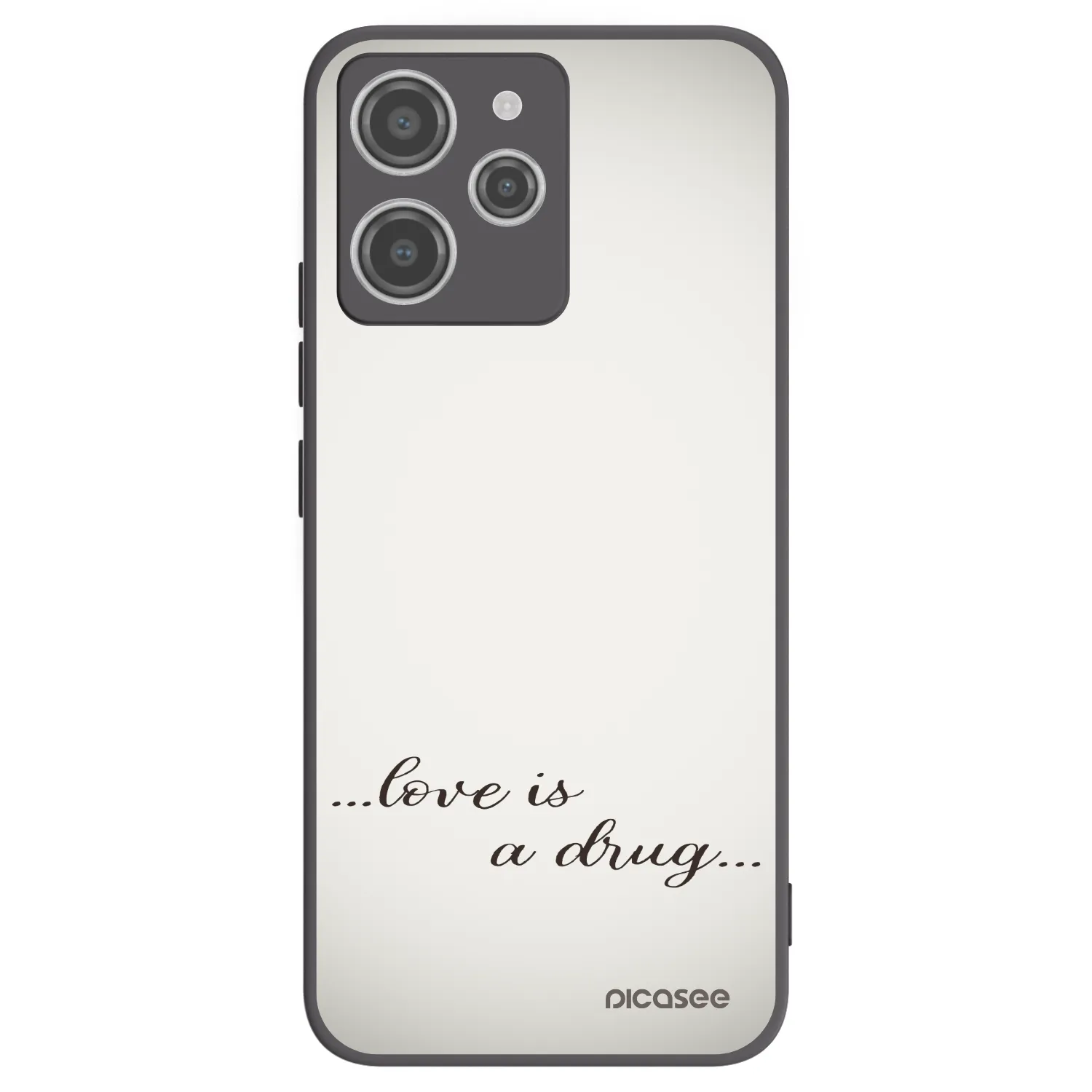 Picasee crna silikonska maskica za Xiaomi Redmi 12 4G - Love is a drug