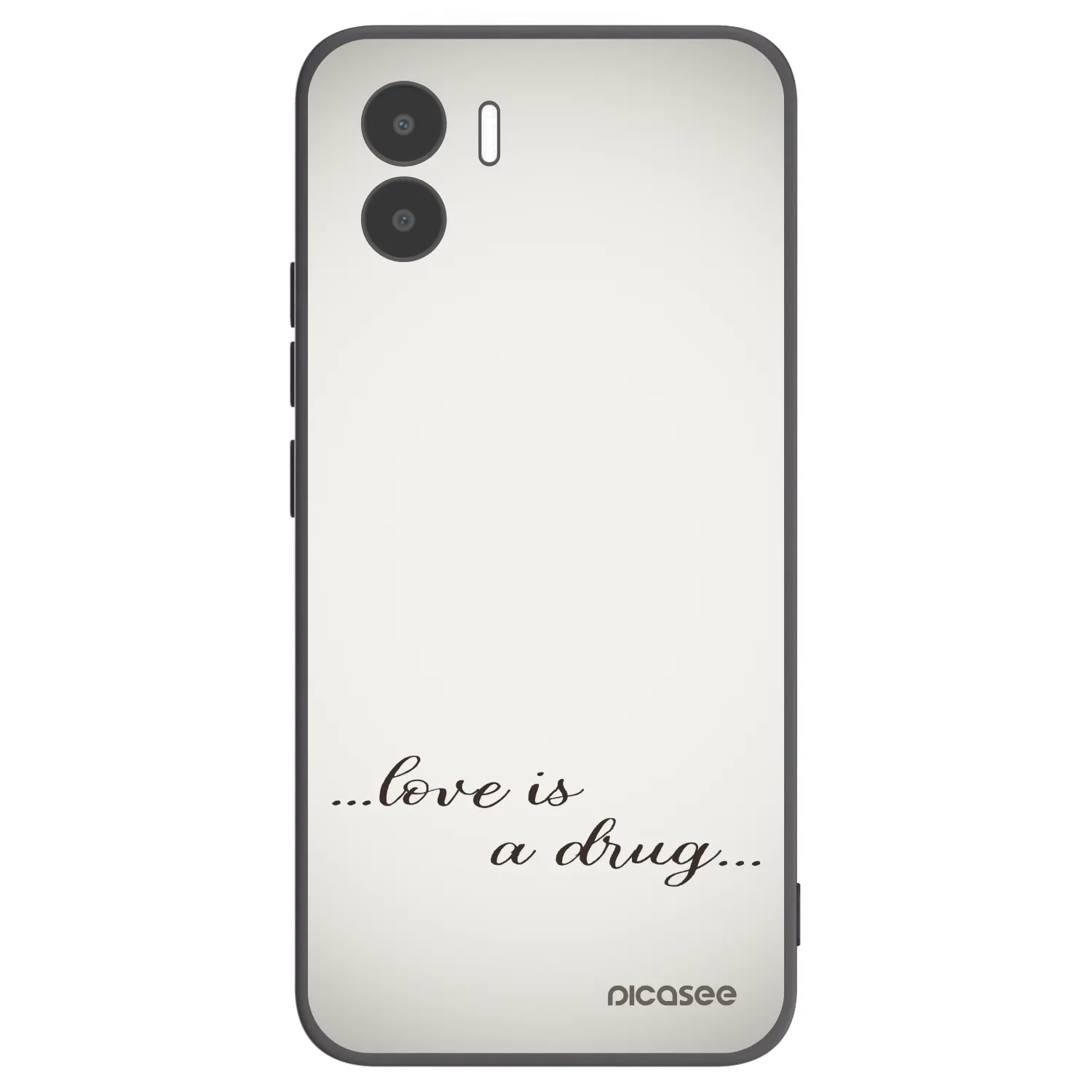 Picasee crna silikonska maskica za Xiaomi Redmi A2 - Love is a drug
