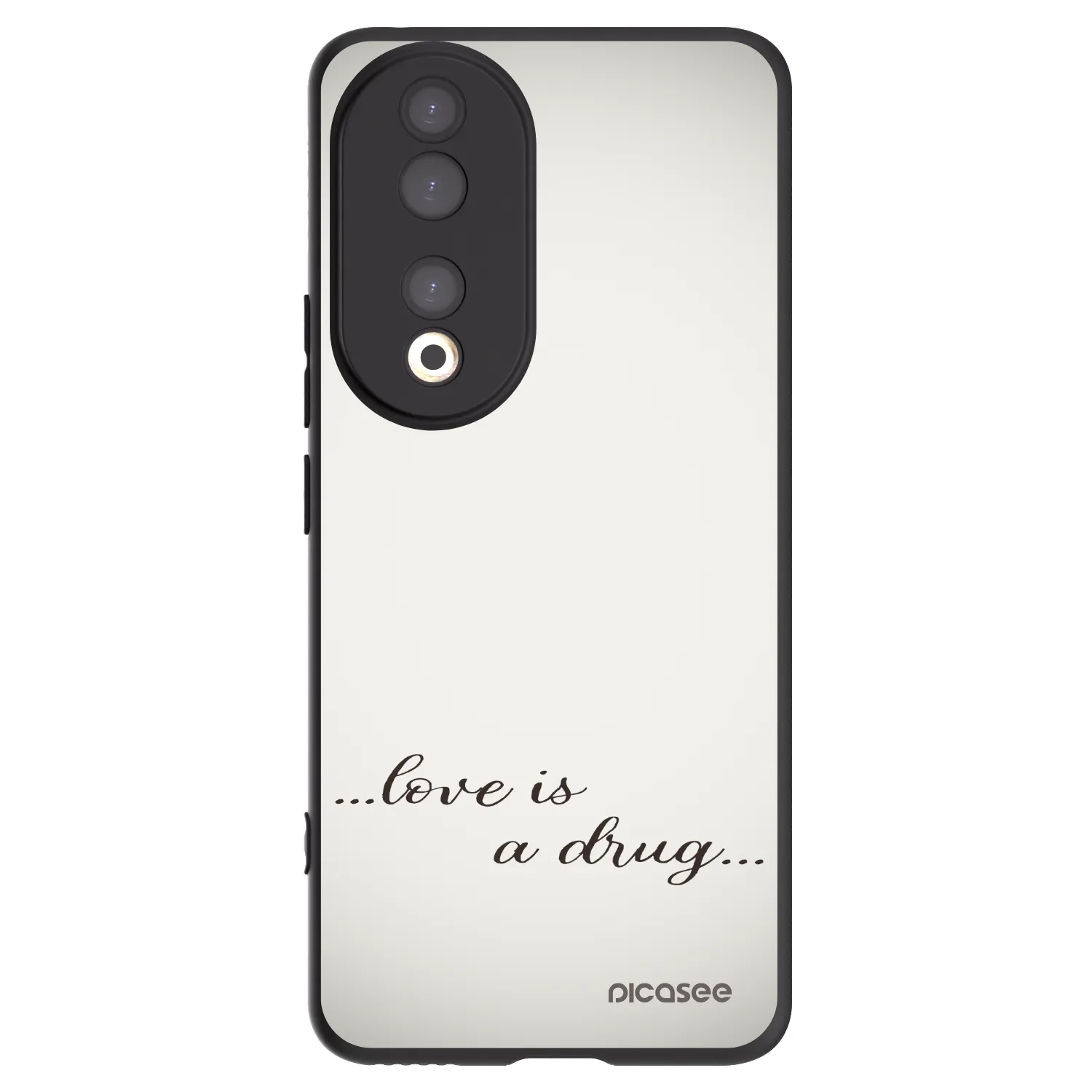 Picasee crna silikonska maskica za Honor 90 5G - Love is a drug