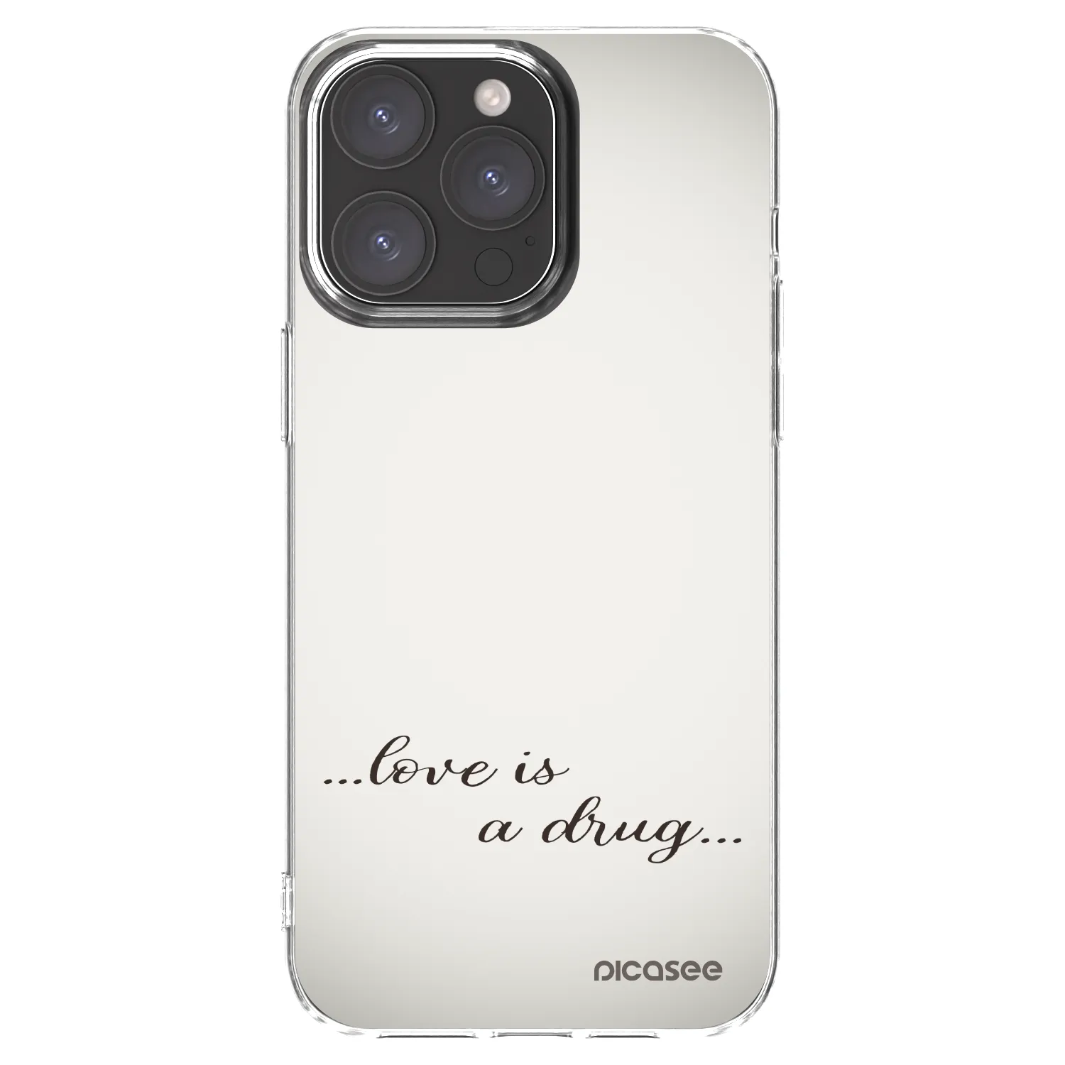 Picasee silikonska prozirna maskica za Apple iPhone 15 Pro Max - Love is a drug
