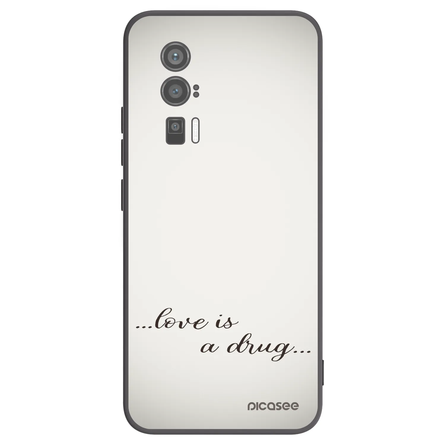 Picasee crna silikonska maskica za Xiaomi Poco F5 Pro 5G - Love is a drug
