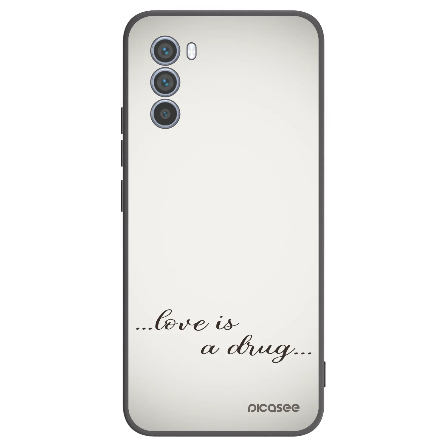 Picasee crna silikonska maskica za Motorola Moto G62 - Love is a drug