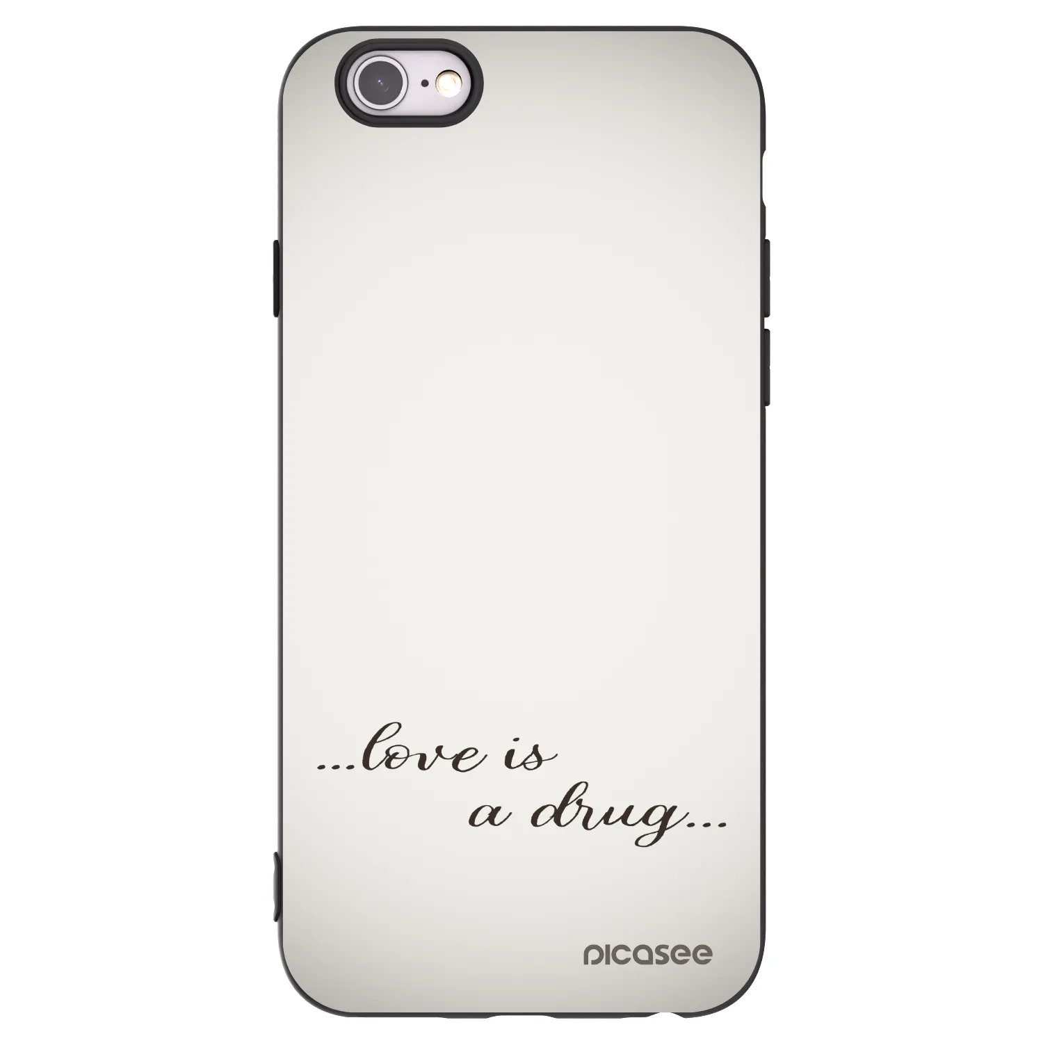 Picasee crna silikonska maskica za Apple iPhone 6/6S - Love is a drug