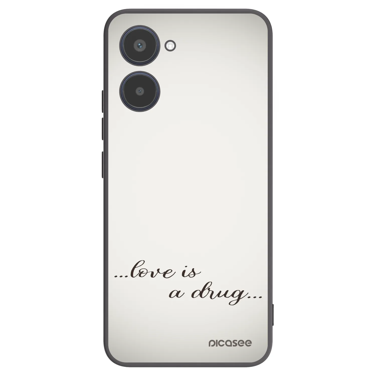 Picasee crna silikonska maskica za Realme 10 4G - Love is a drug