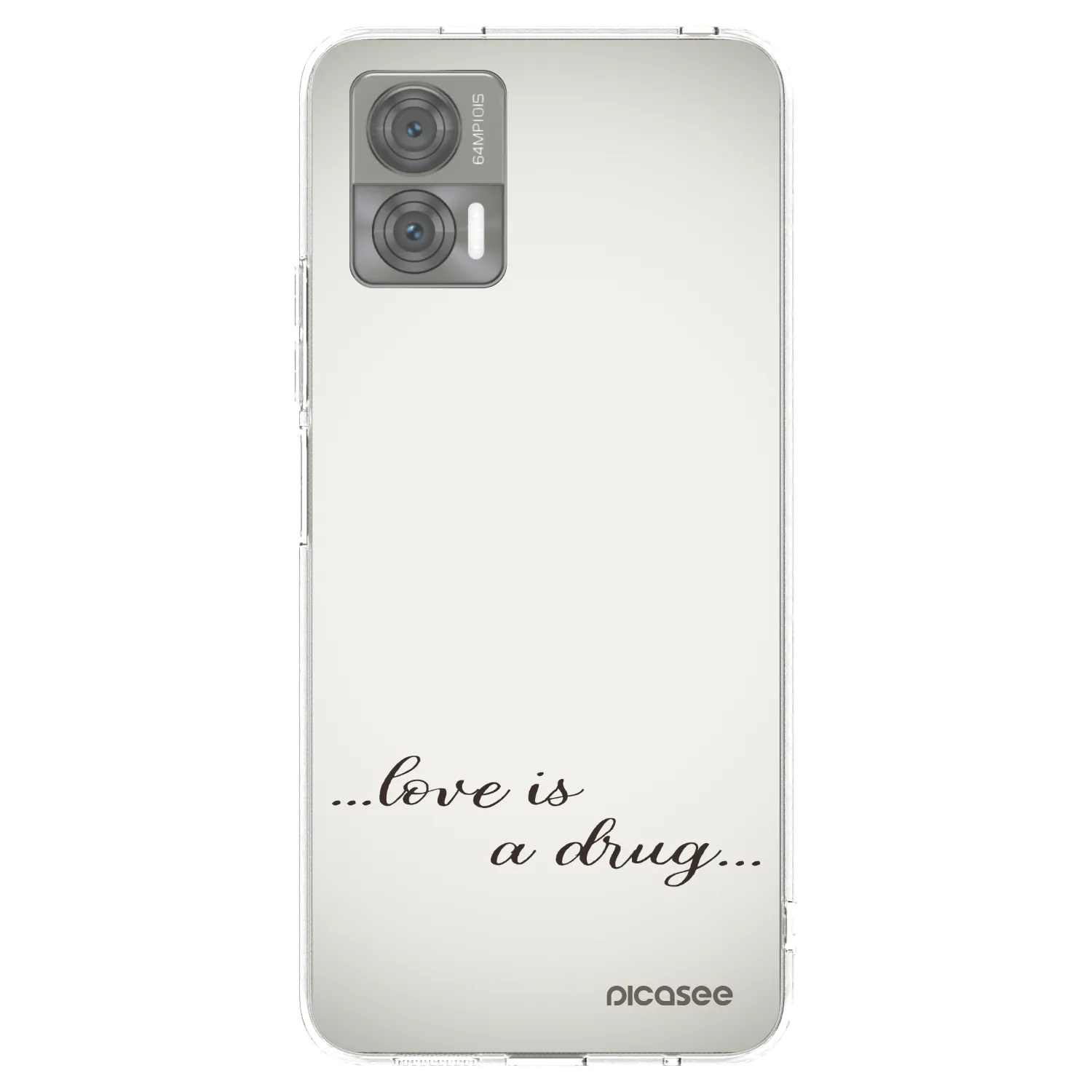 Picasee silikonska prozirna maskica za Motorola Edge 30 Neo - Love is a drug
