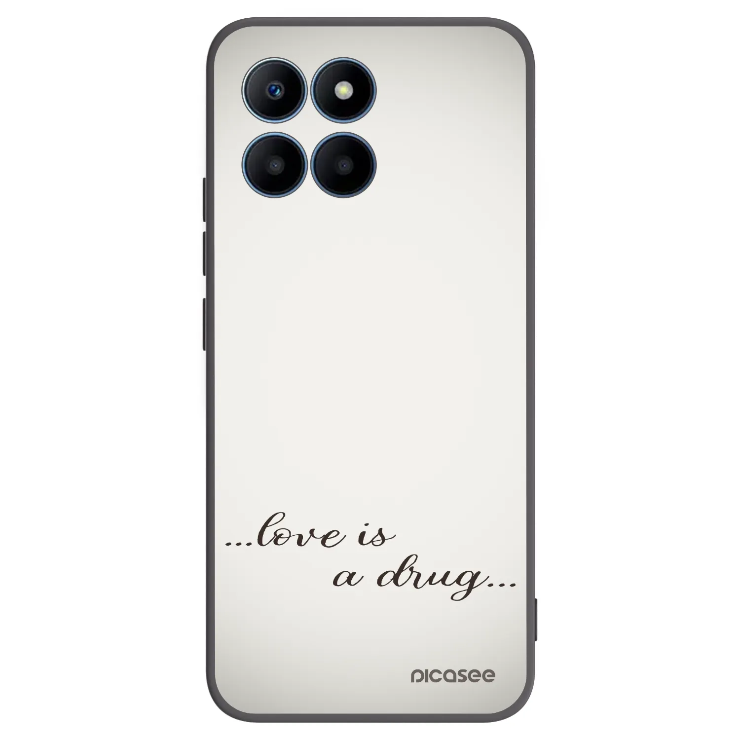 Picasee crna silikonska maskica za Honor 70 Lite - Love is a drug