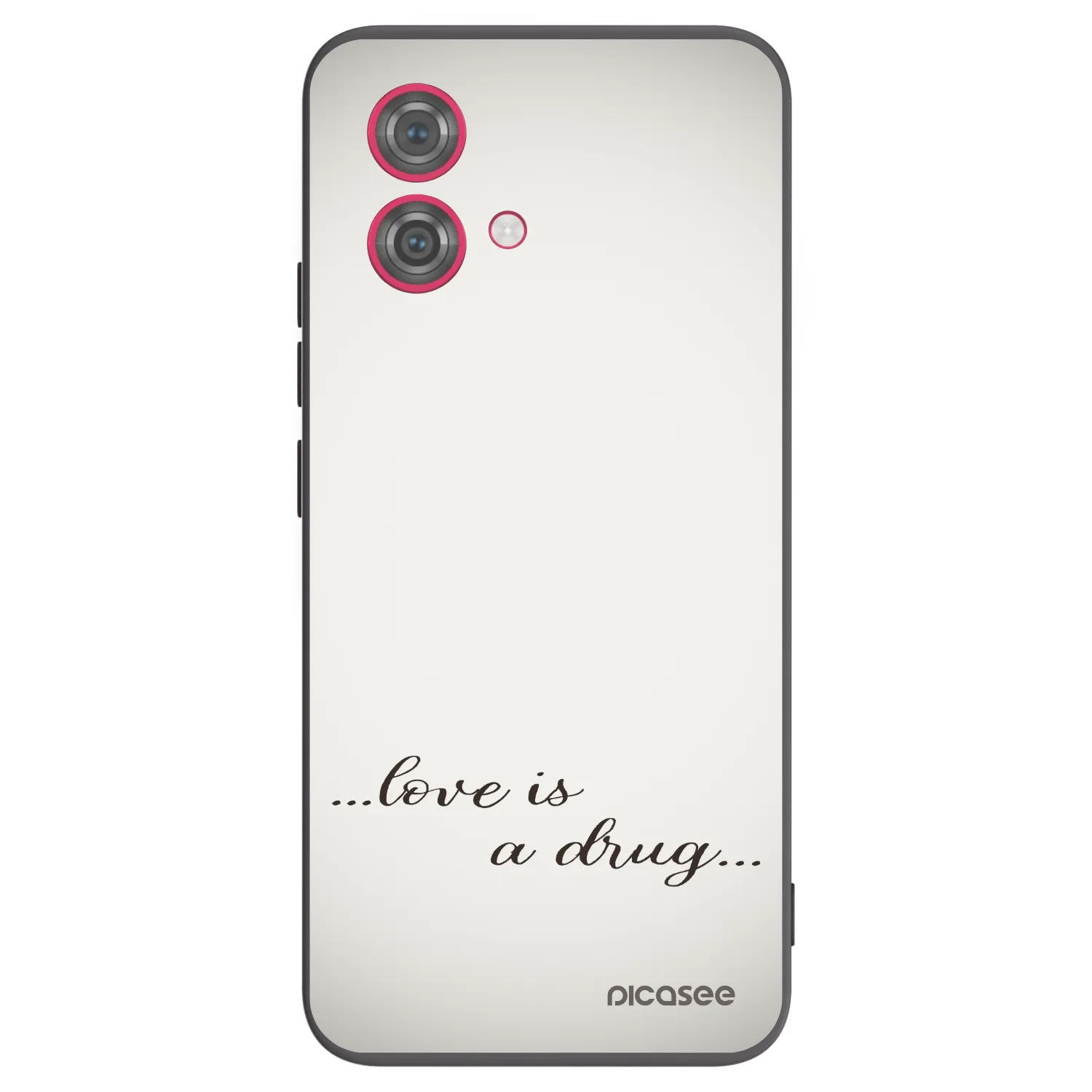 Picasee crna silikonska maskica za Motorola Moto G84 5G - Love is a drug