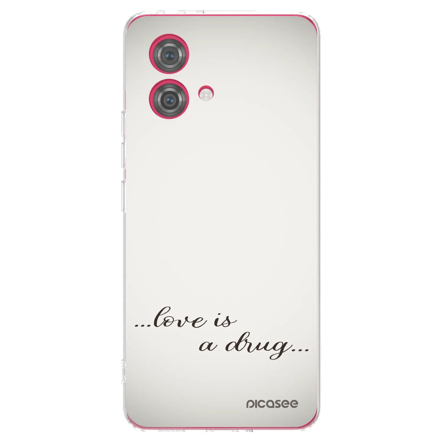Picasee silikonska prozirna maskica za Motorola Moto G84 5G - Love is a drug