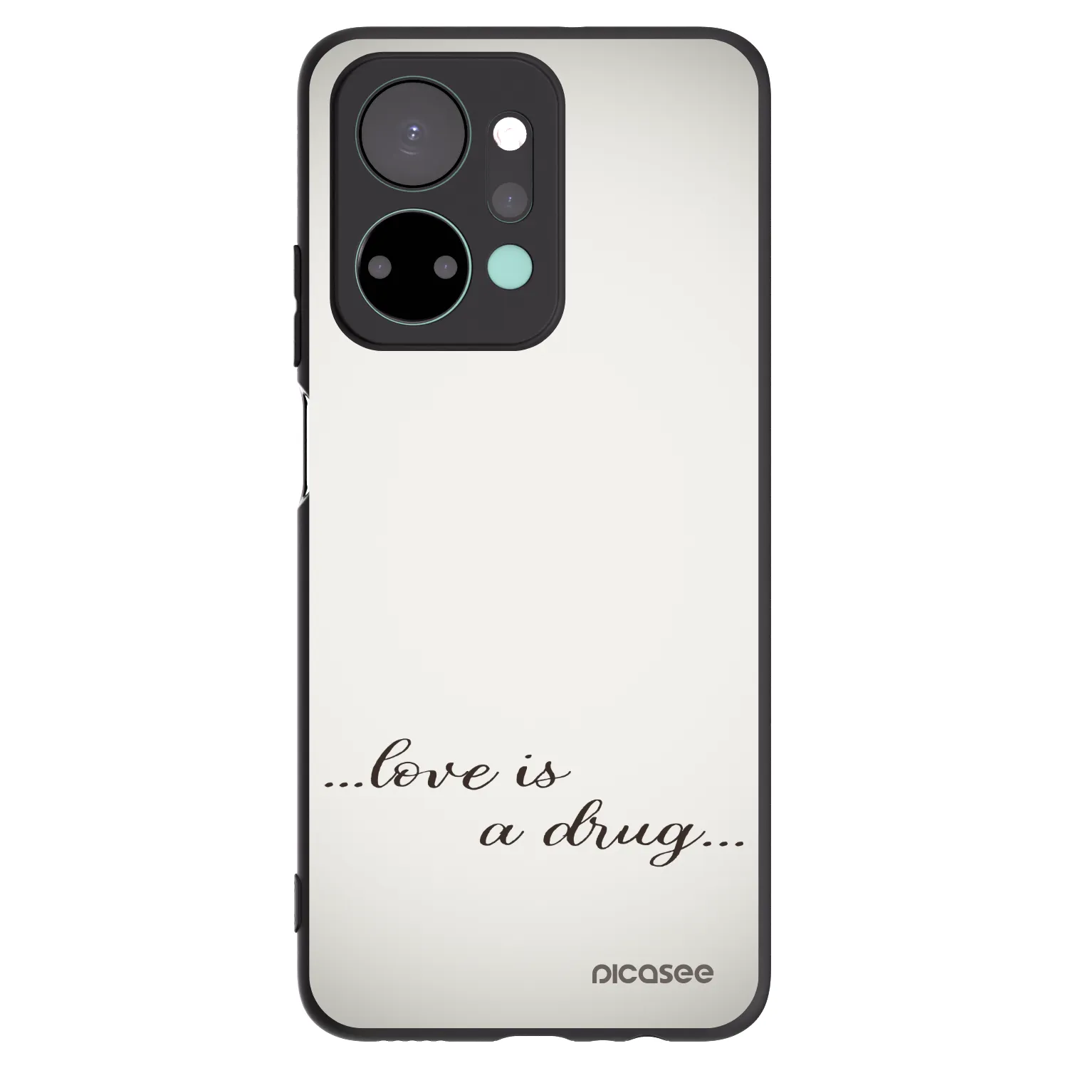 Picasee crna silikonska maskica za Honor X7a - Love is a drug