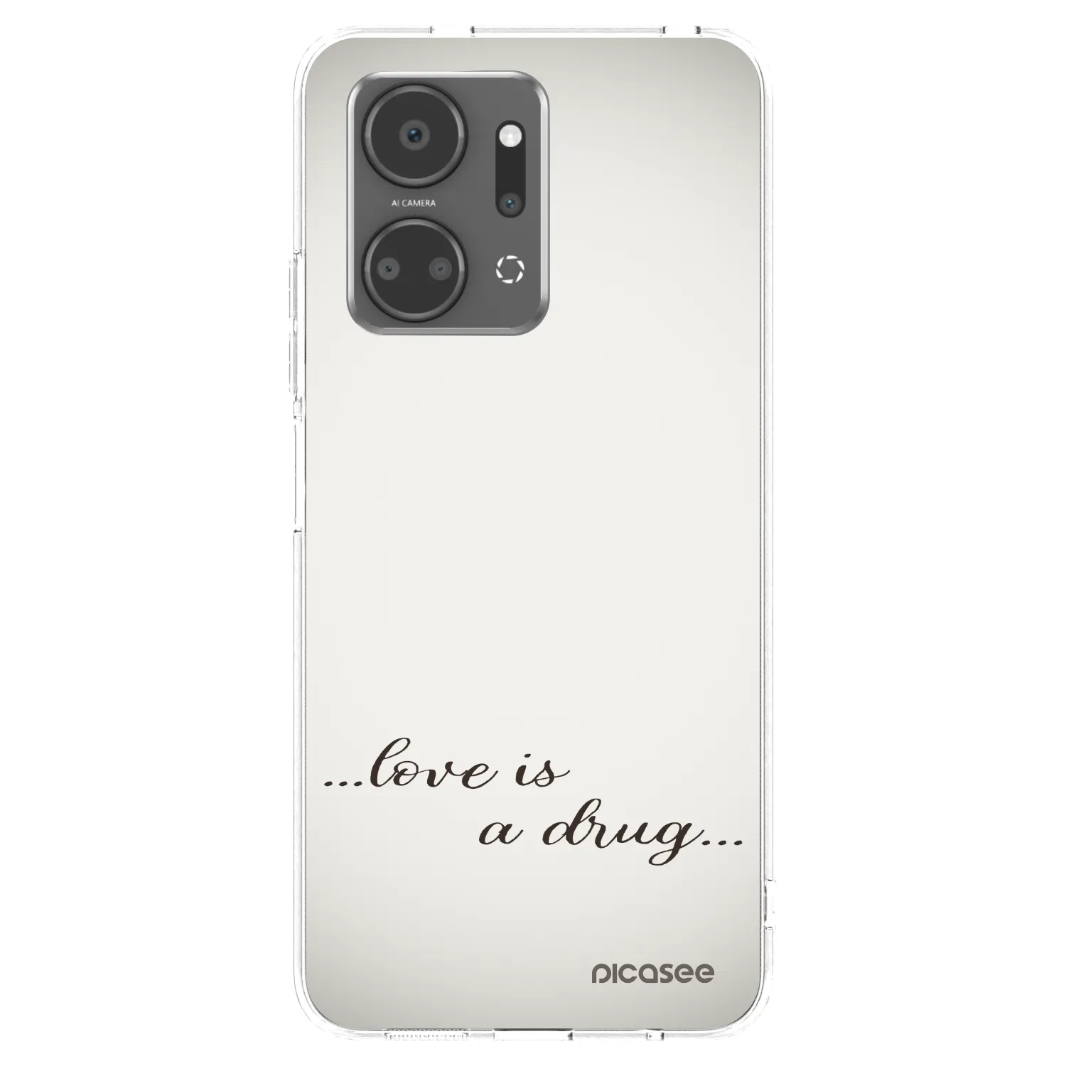 Picasee silikonska prozirna maskica za Honor X7a - Love is a drug