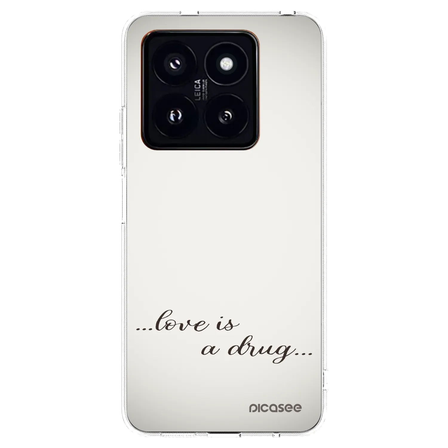 Picasee silikonska prozirna maskica za Xiaomi 14 Pro - Love is a drug