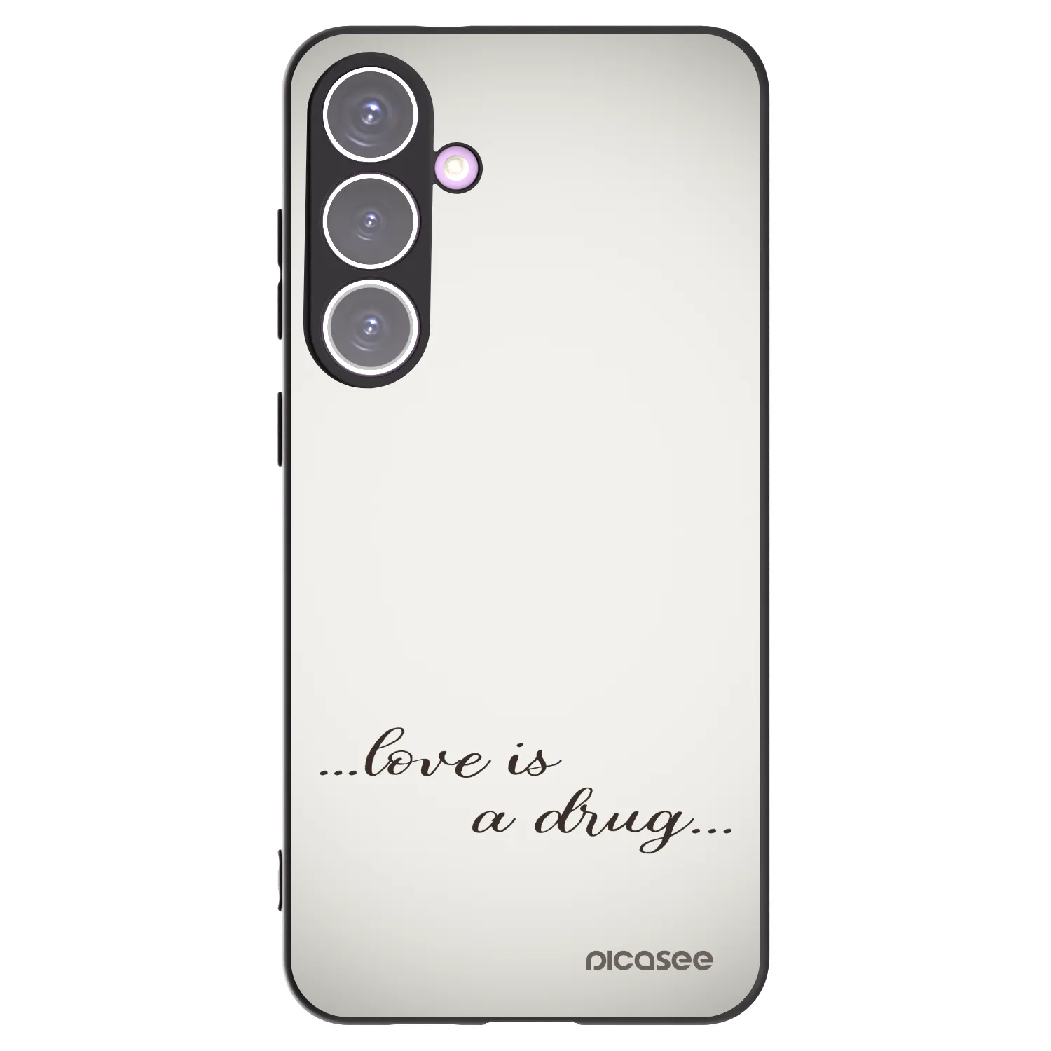 Picasee crna silikonska maskica za Samsung Galaxy S24+ S926B 5G - Love is a drug