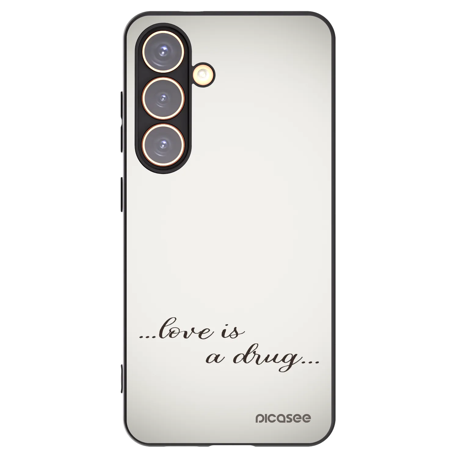 Picasee crna silikonska maskica za Samsung Galaxy S24 S921B 5G - Love is a drug