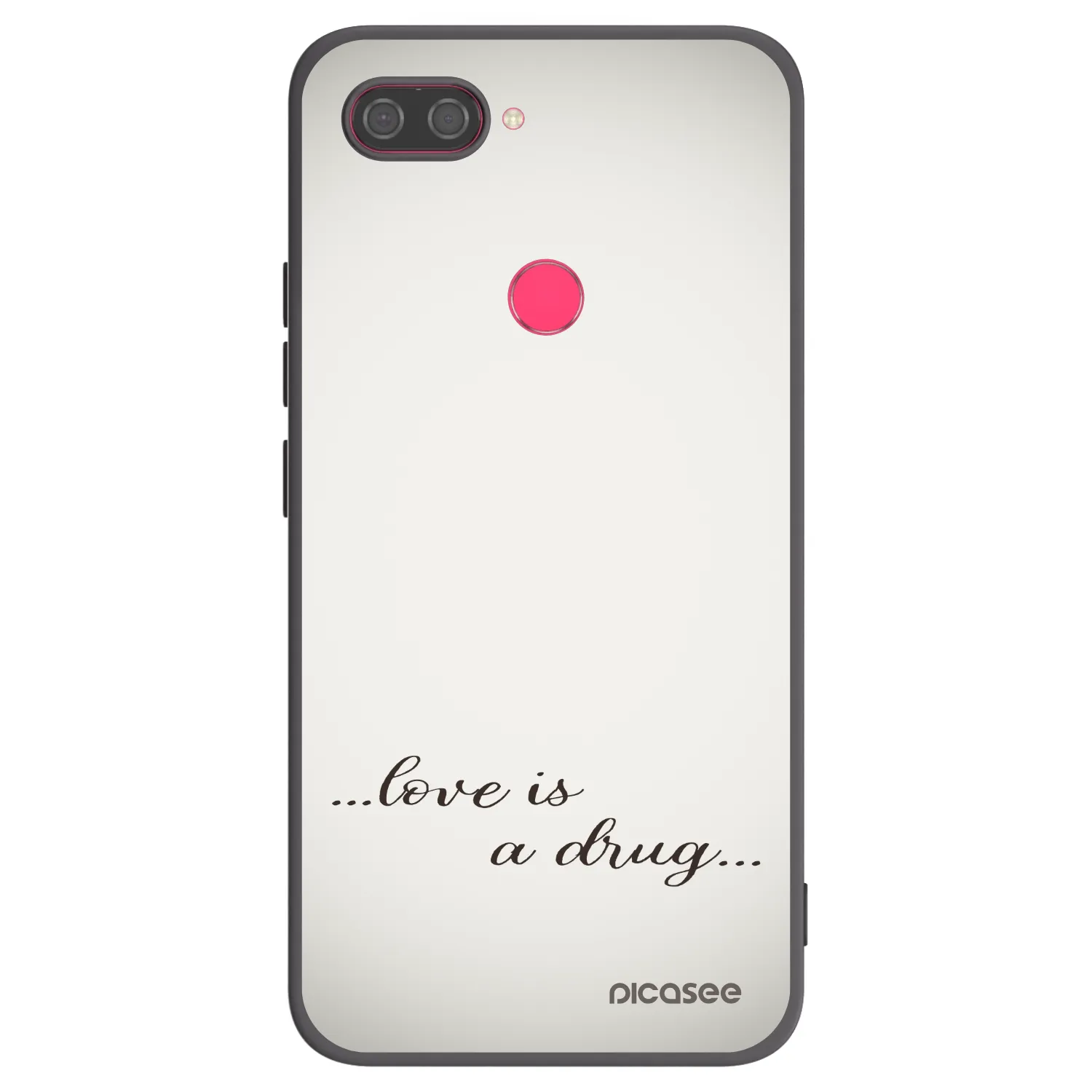 Picasee crna silikonska maskica za Xiaomi Mi 8 Lite - Love is a drug