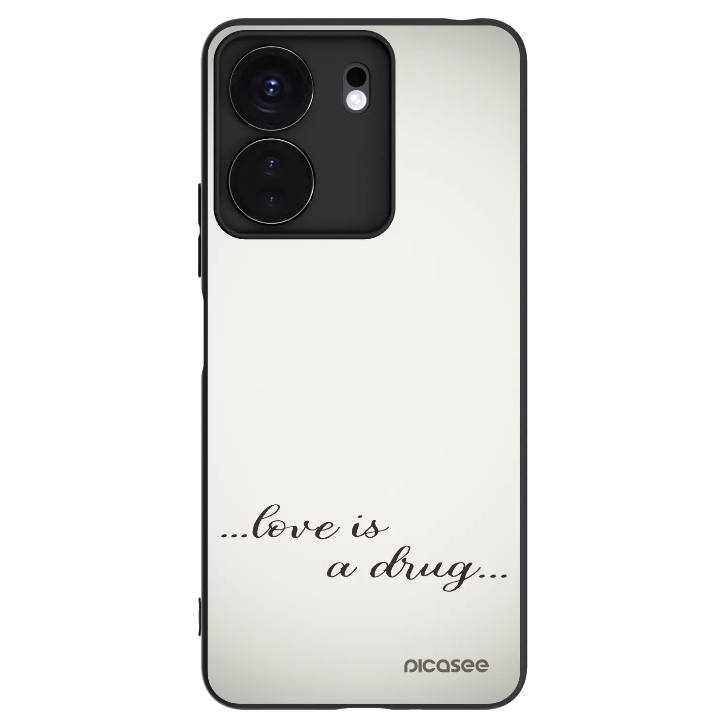 Picasee crna silikonska maskica za Xiaomi Redmi 13C 4G - Love is a drug