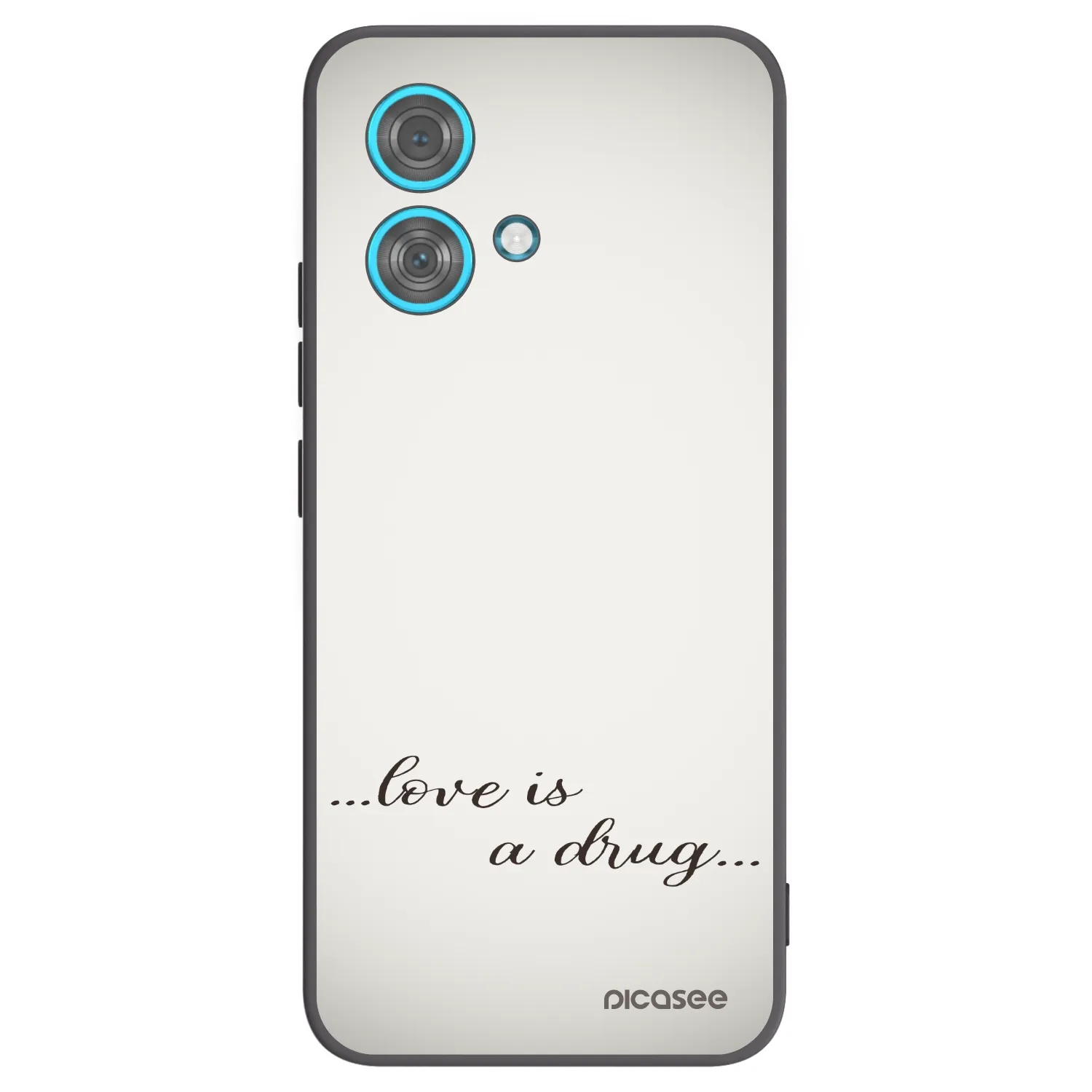 Picasee crna silikonska maskica za Motorola Edge 40 Neo - Love is a drug