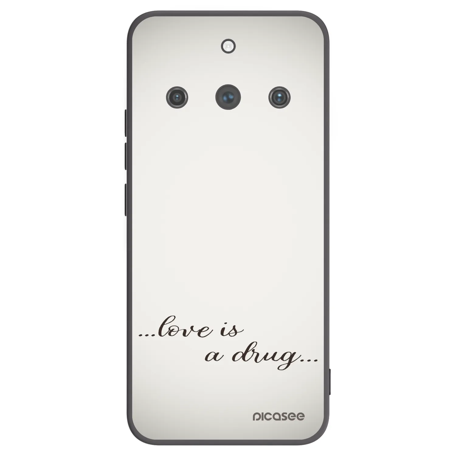 Picasee crna silikonska maskica za Realme 11 Pro+ - Love is a drug
