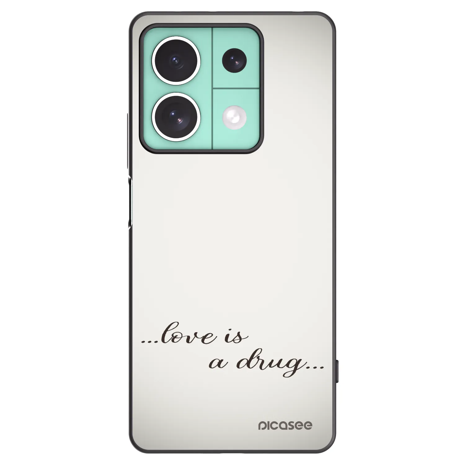 Picasee crna silikonska maskica za Xiaomi Redmi Note 13 5G - Love is a drug