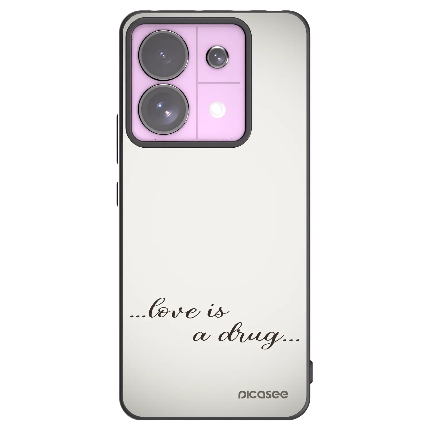 Picasee crna silikonska maskica za Xiaomi Redmi Note 13 Pro 5G - Love is a drug