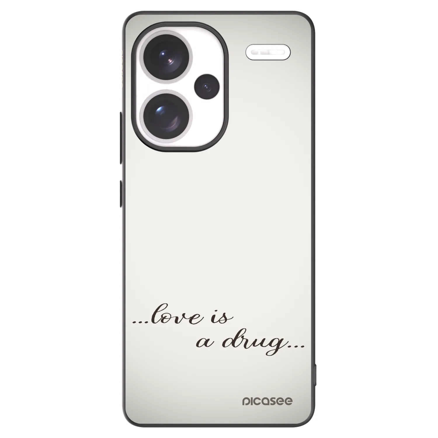 Picasee crna silikonska maskica za Xiaomi Redmi Note 13 Pro+ 5G - Love is a drug