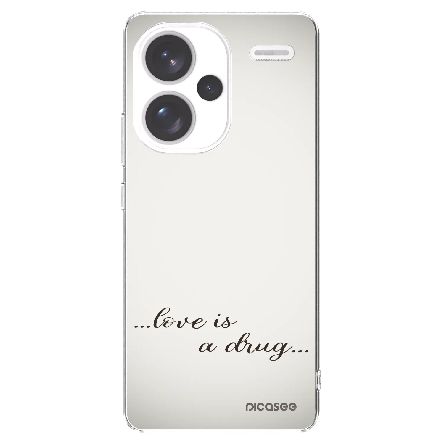 Picasee silikonska prozirna maskica za Xiaomi Redmi Note 13 Pro+ 5G - Love is a drug