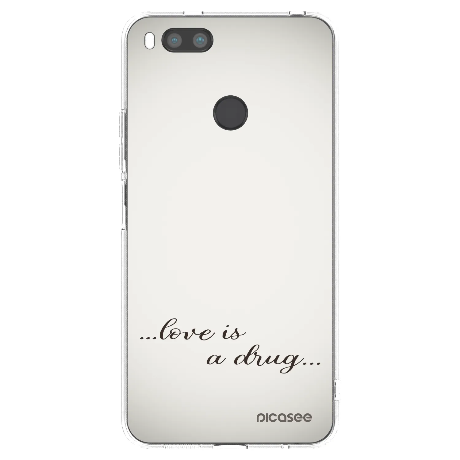 Picasee silikonska prozirna maskica za Xiaomi Mi A1 Global - Love is a drug