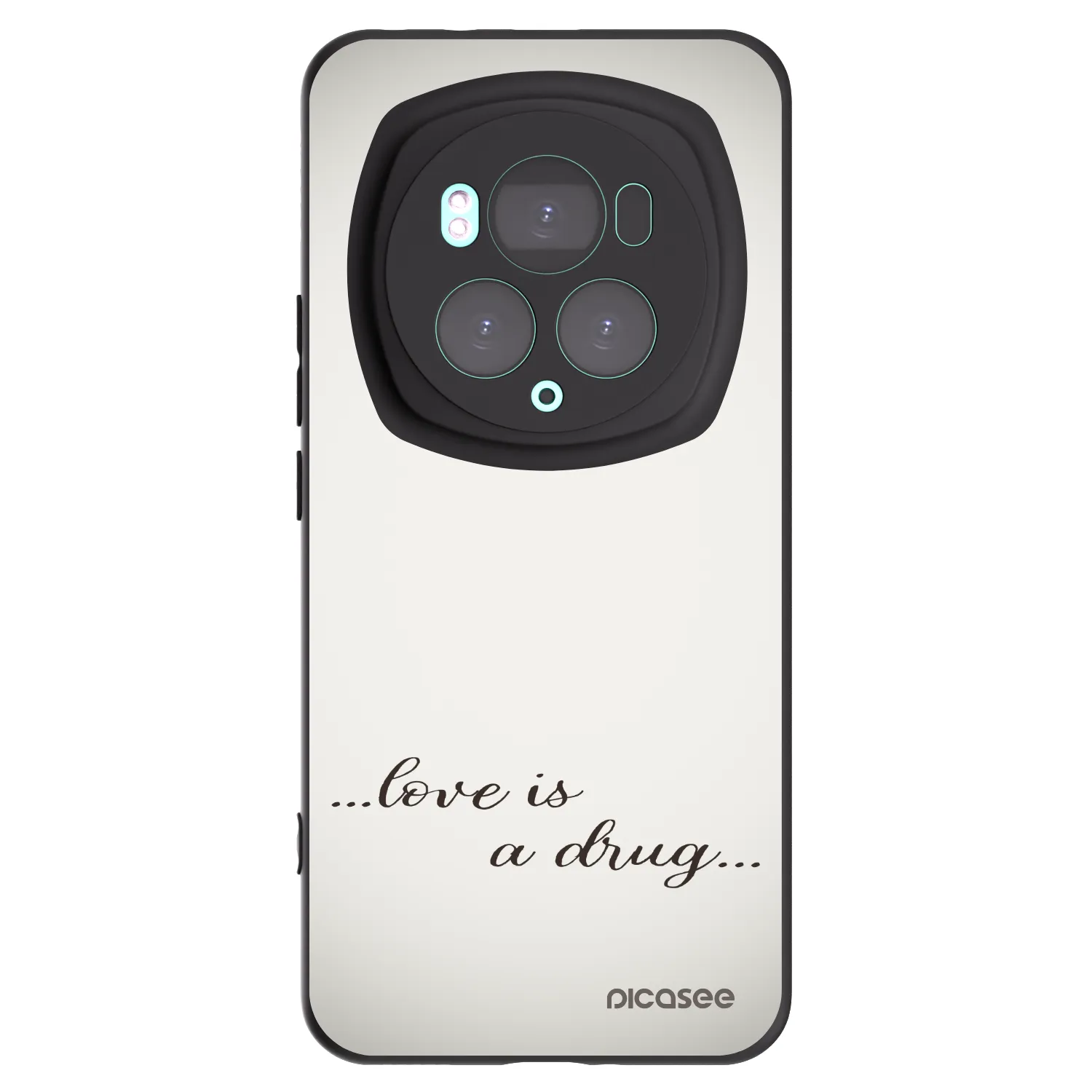 Picasee crna silikonska maskica za Honor Magic6 Pro - Love is a drug