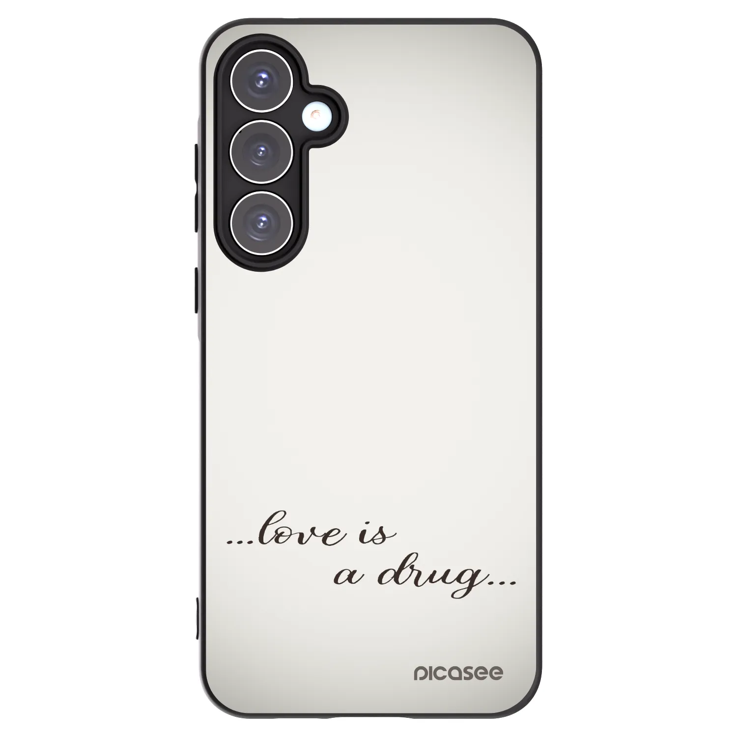 Picasee crna silikonska maskica za Samsung Galaxy A55 5G A556B - Love is a drug