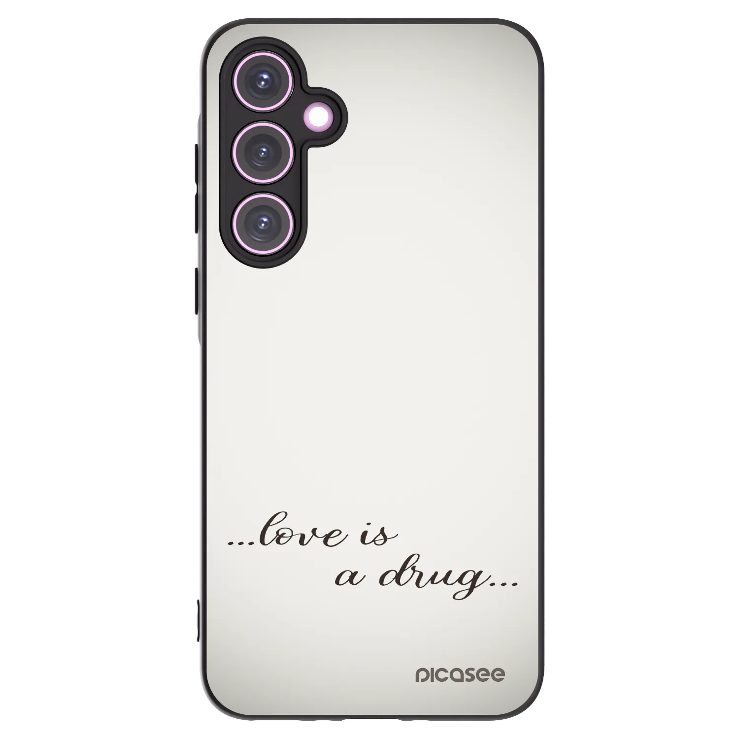 Picasee crna silikonska maskica za Samsung Galaxy A35 5G A356B - Love is a drug