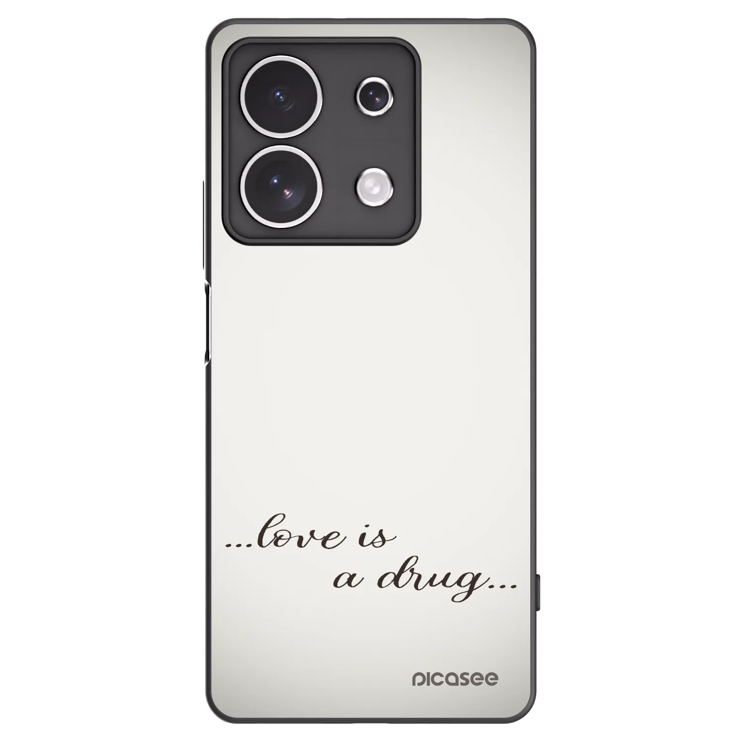 Picasee crna silikonska maskica za Xiaomi Redmi Note 13 4G - Love is a drug
