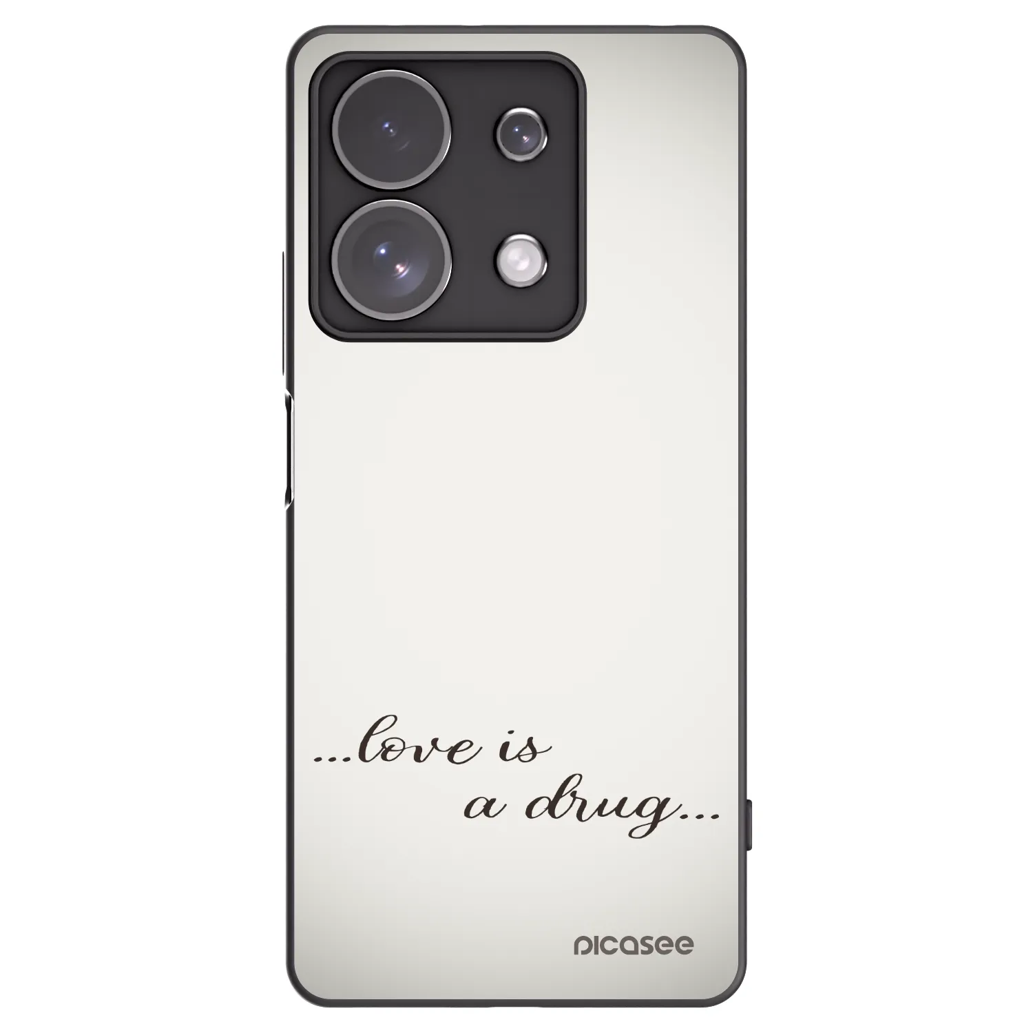 Picasee crna silikonska maskica za Xiaomi Redmi Note 13 Pro 4G - Love is a drug