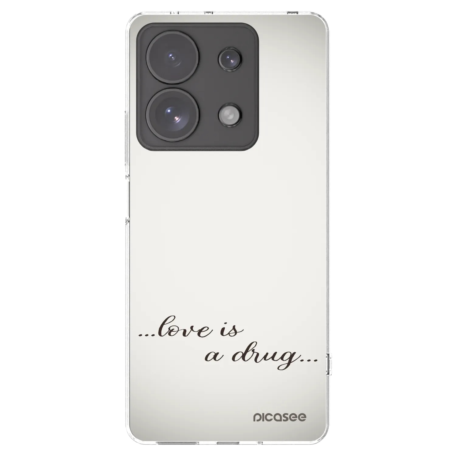 Picasee silikonska prozirna maskica za Xiaomi Redmi Note 13 Pro 4G - Love is a drug