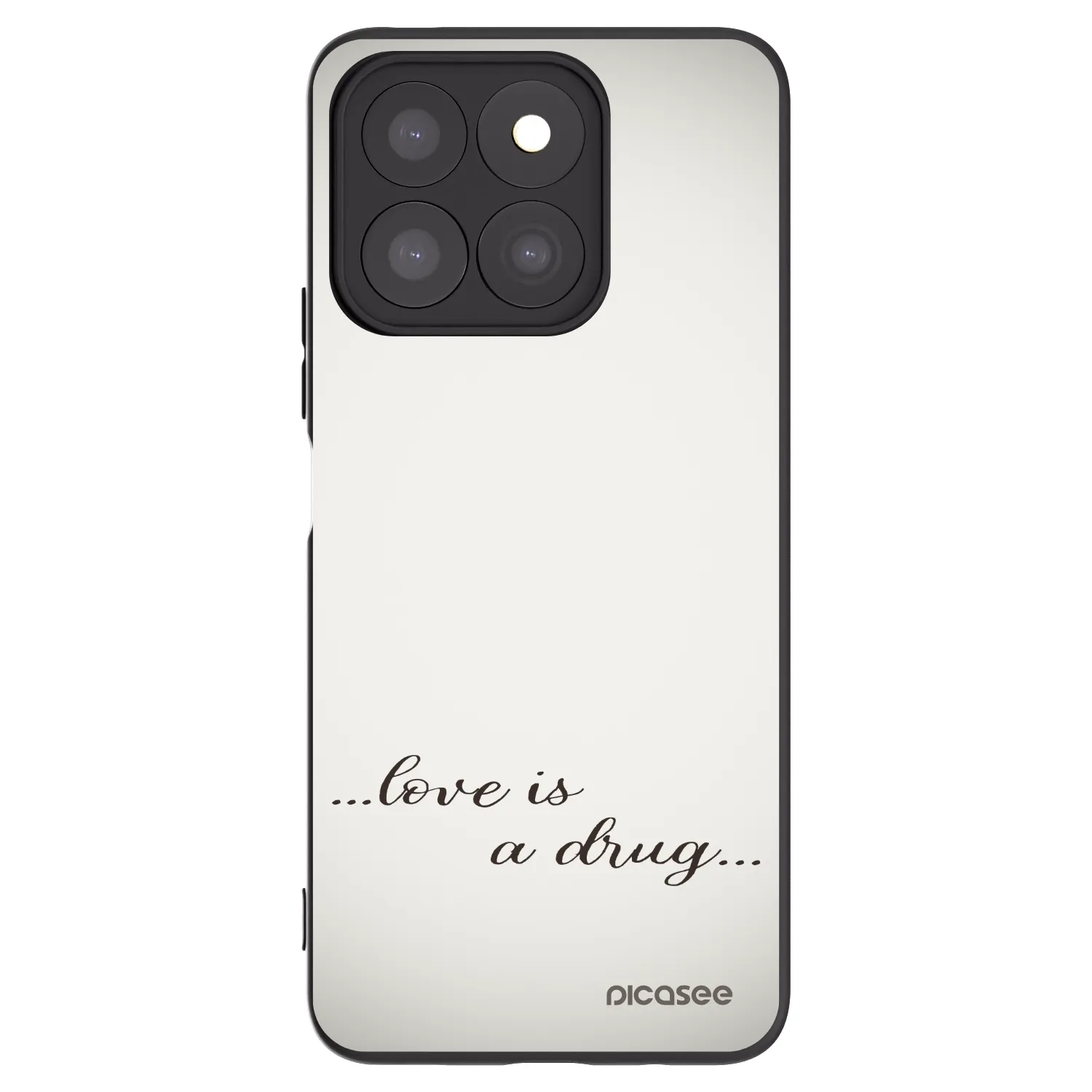 Picasee crna silikonska maskica za Honor X8b - Love is a drug