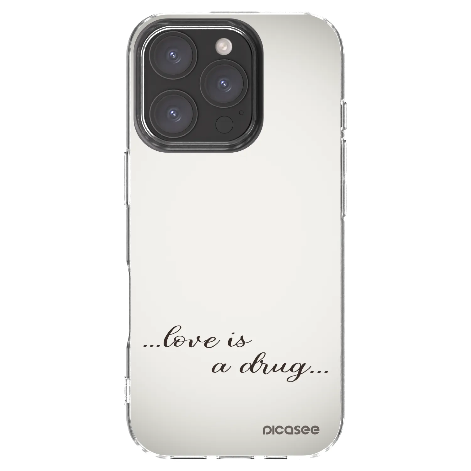 Picasee silikonska prozirna maskica za Apple iPhone 16 Pro - Love is a drug