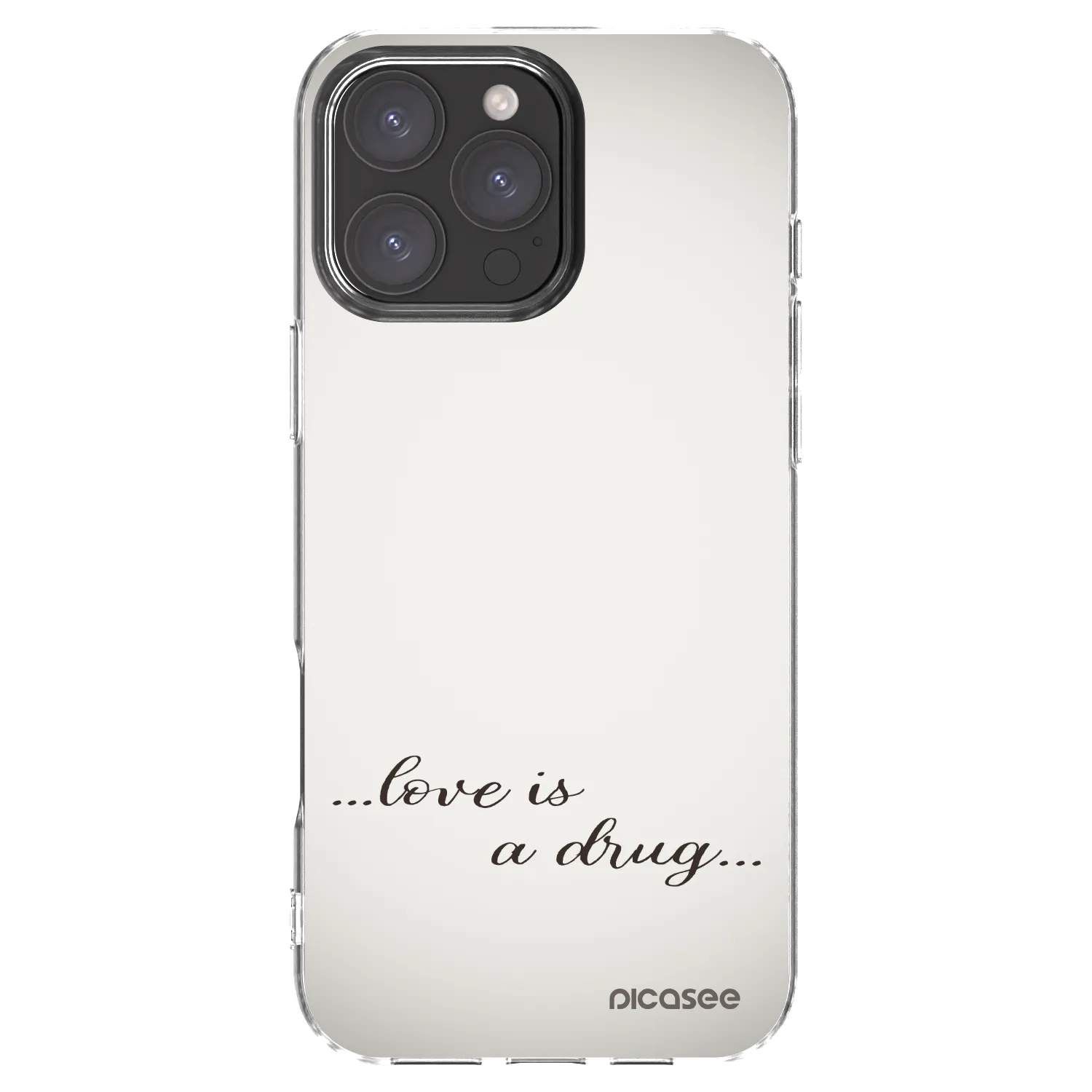 Picasee silikonska prozirna maskica za Apple iPhone 16 Pro Max - Love is a drug