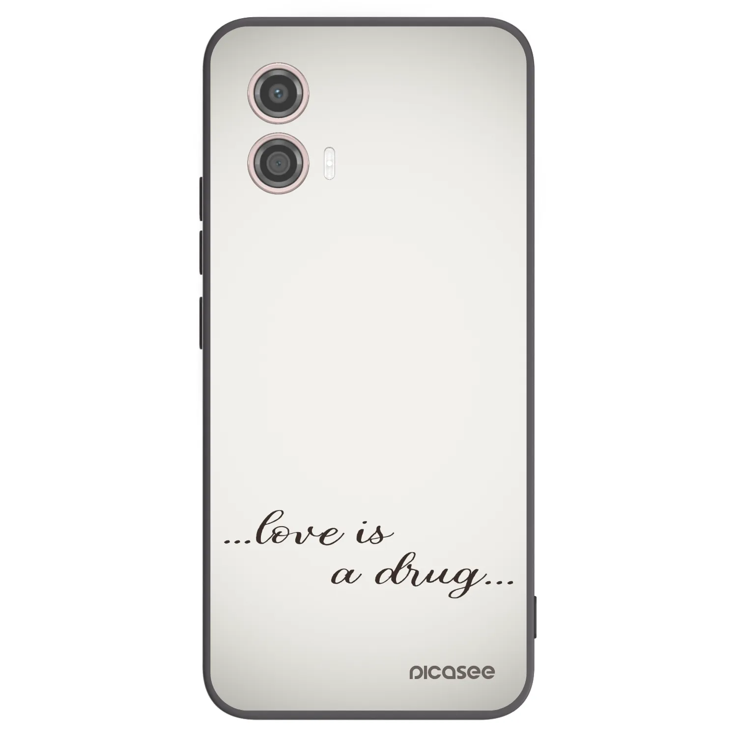 Picasee crna silikonska maskica za Motorola Moto G53 5G - Love is a drug