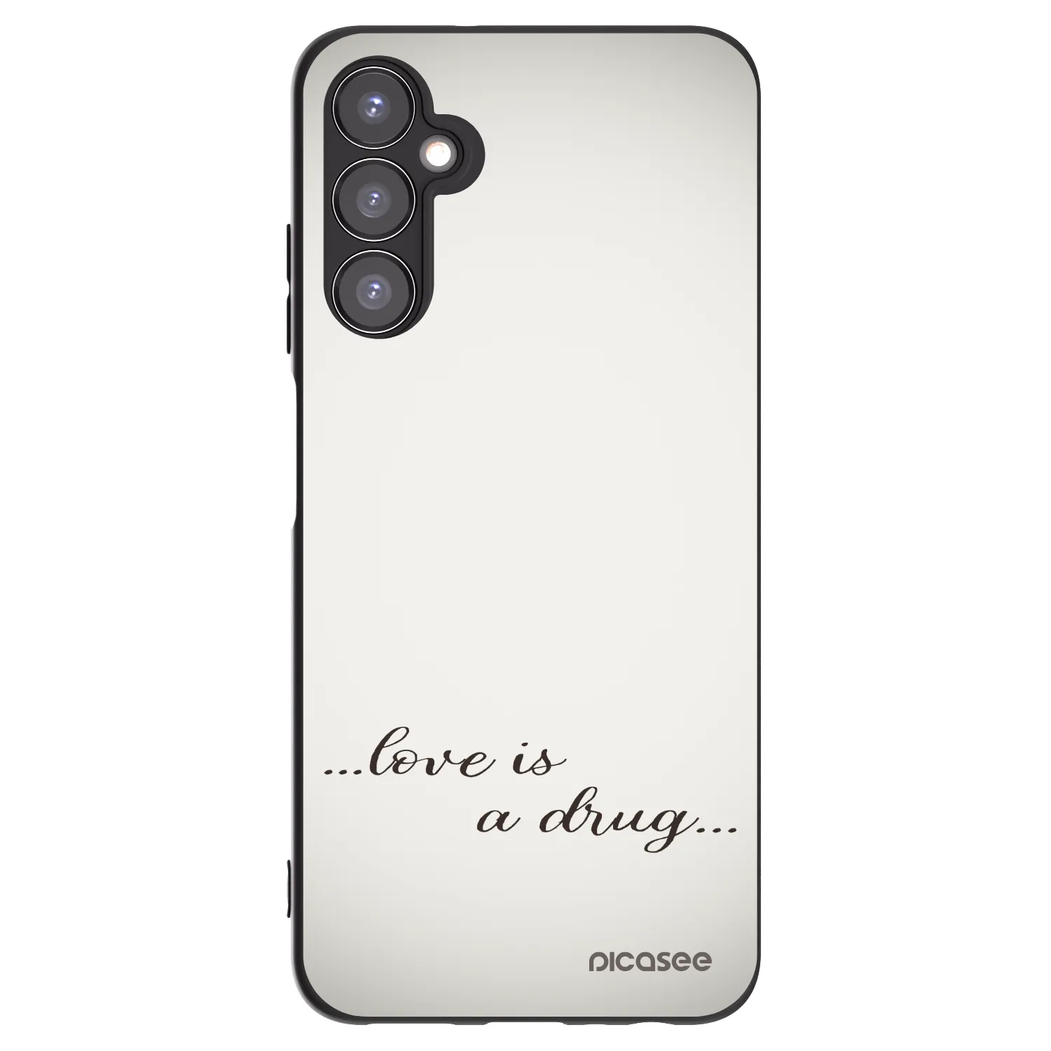 Picasee crna silikonska maskica za Samsung Galaxy A05s A057G - Love is a drug
