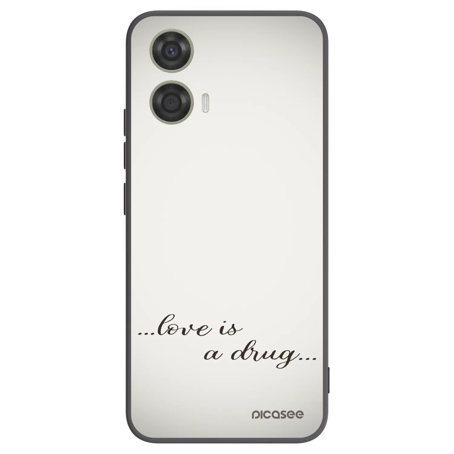 Picasee crna silikonska maskica za Motorola Moto G24 - Love is a drug