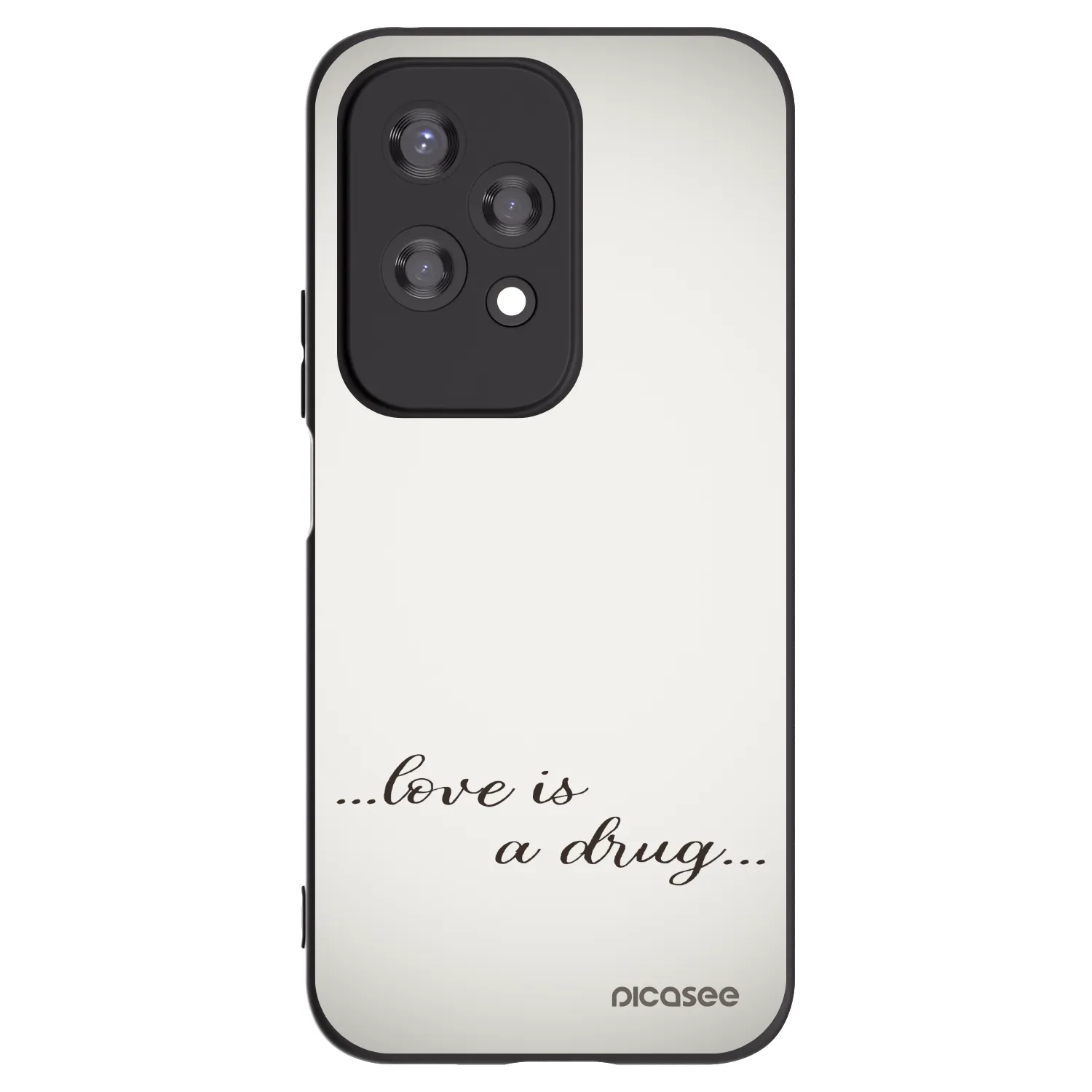 Picasee crna silikonska maskica za Honor 200 Lite - Love is a drug