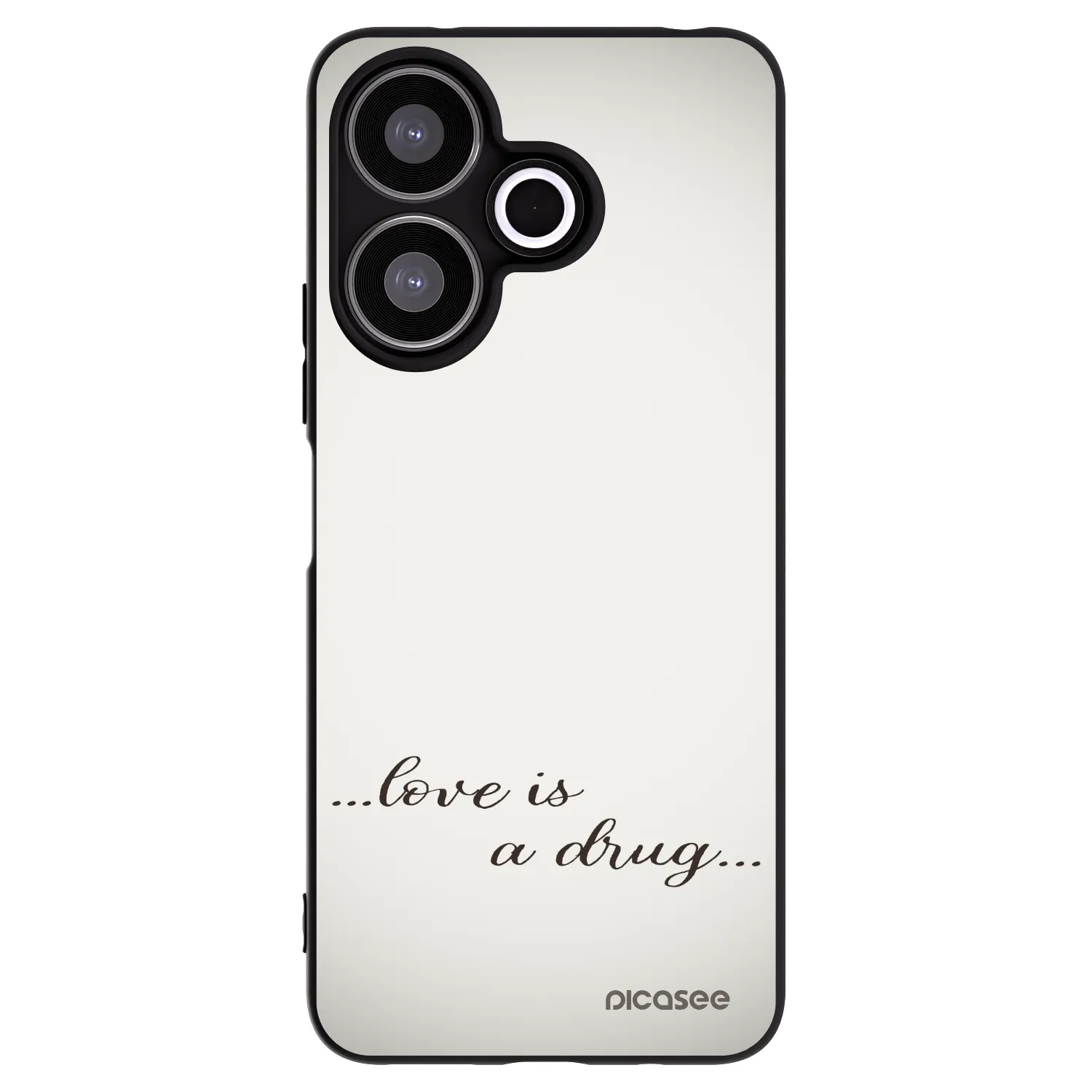 Picasee crna silikonska maskica za Xiaomi Redmi 13 4G - Love is a drug