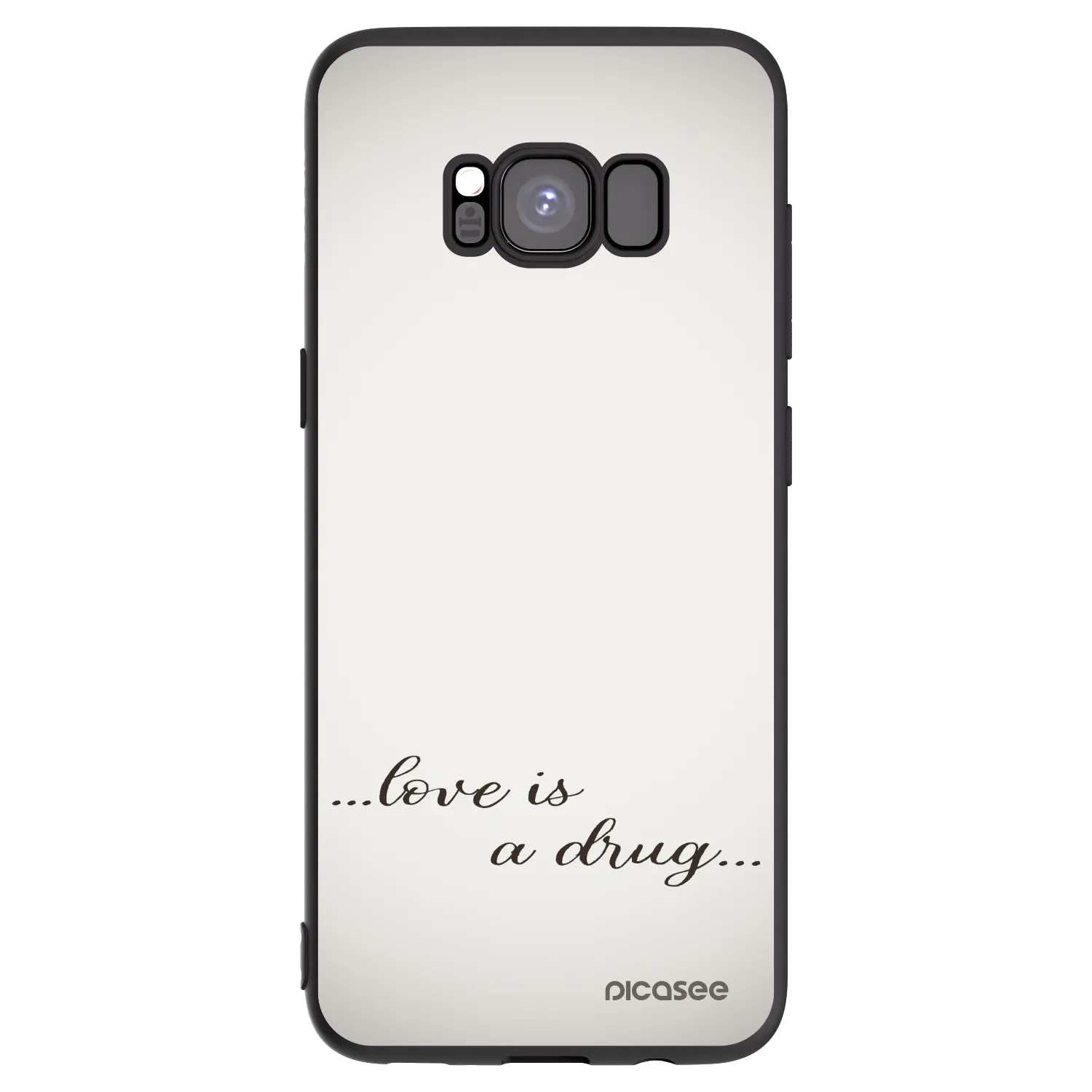 Picasee crna silikonska maskica za Samsung Galaxy S8 G950F - Love is a drug