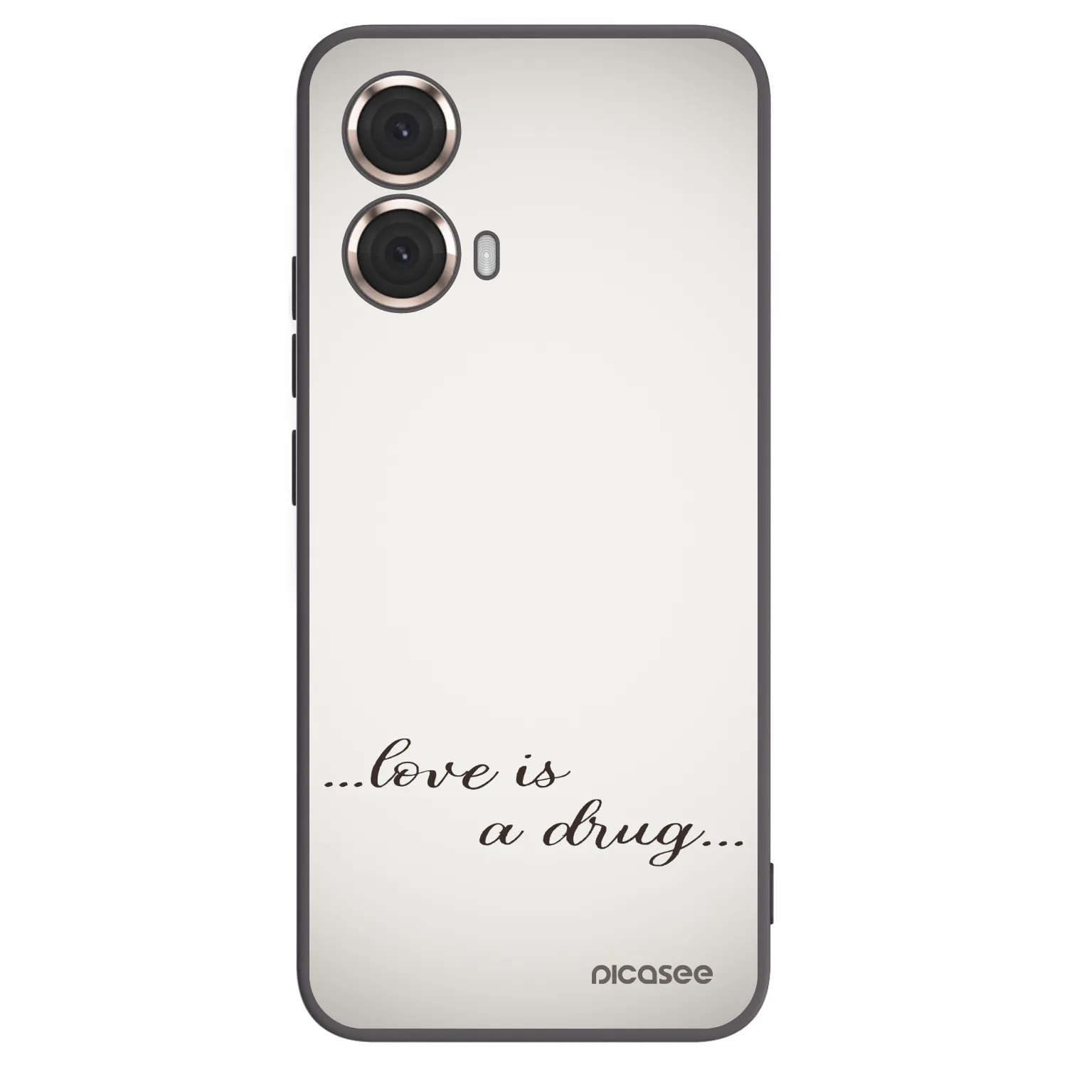 Picasee crna silikonska maskica za Motorola Moto G85 - Love is a drug