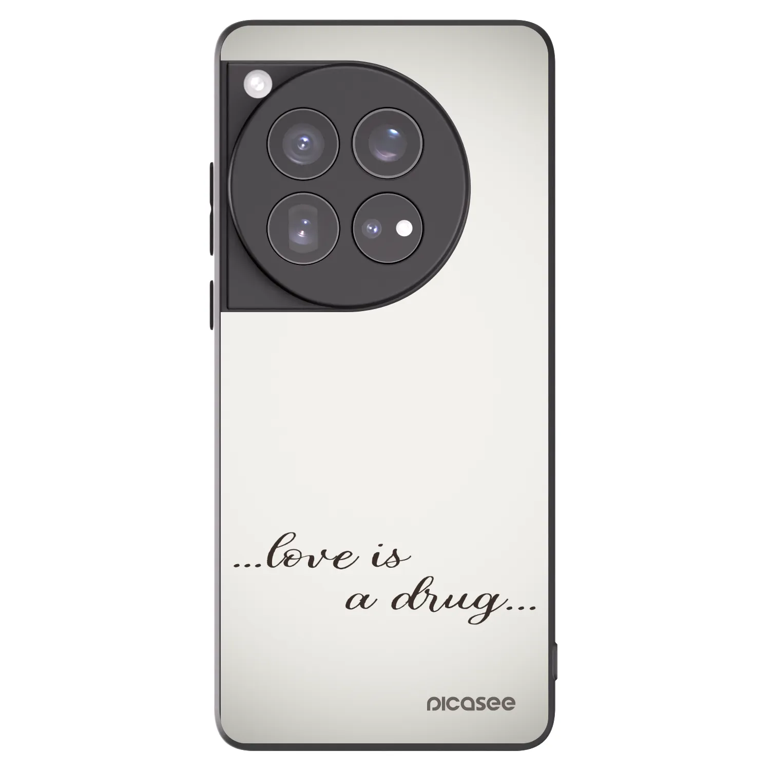 Picasee crna silikonska maskica za OnePlus 12 5G - Love is a drug