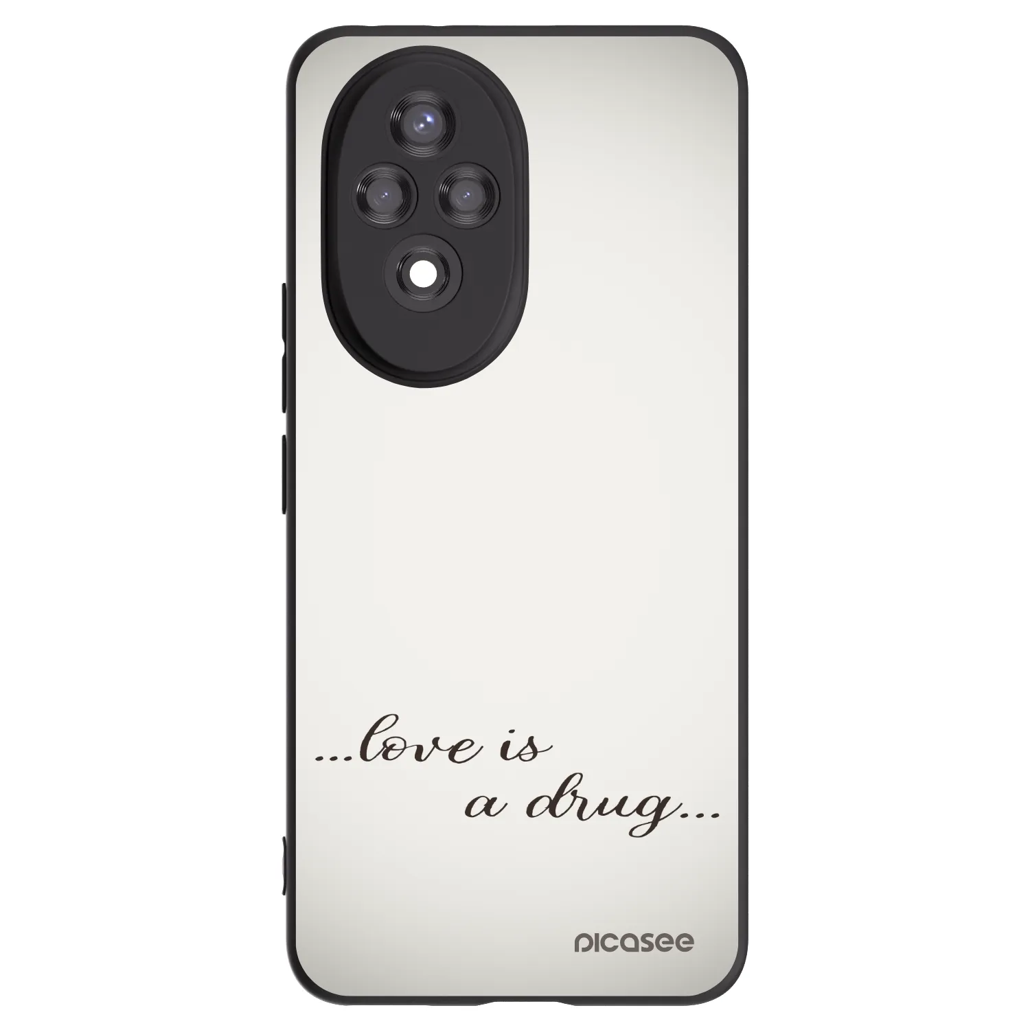 Picasee crna silikonska maskica za Honor 200 Pro 5G - Love is a drug
