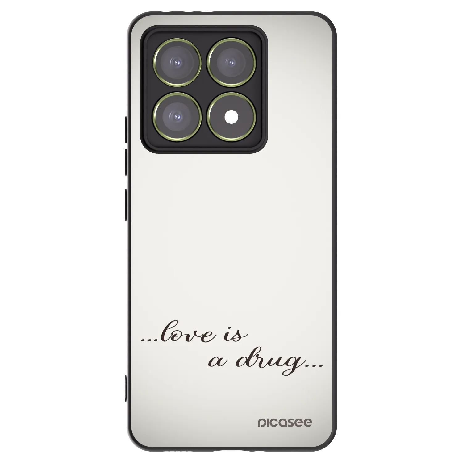Picasee crna silikonska maskica za Xiaomi 14T - Love is a drug